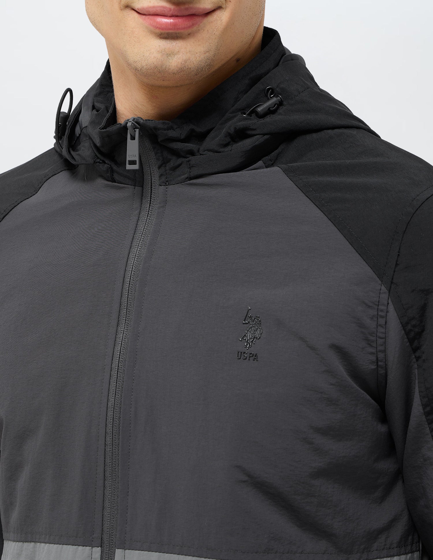 Detachable Hood Regular Fit Jacket Dark Grey - U.S. POLO ASSN. | Large