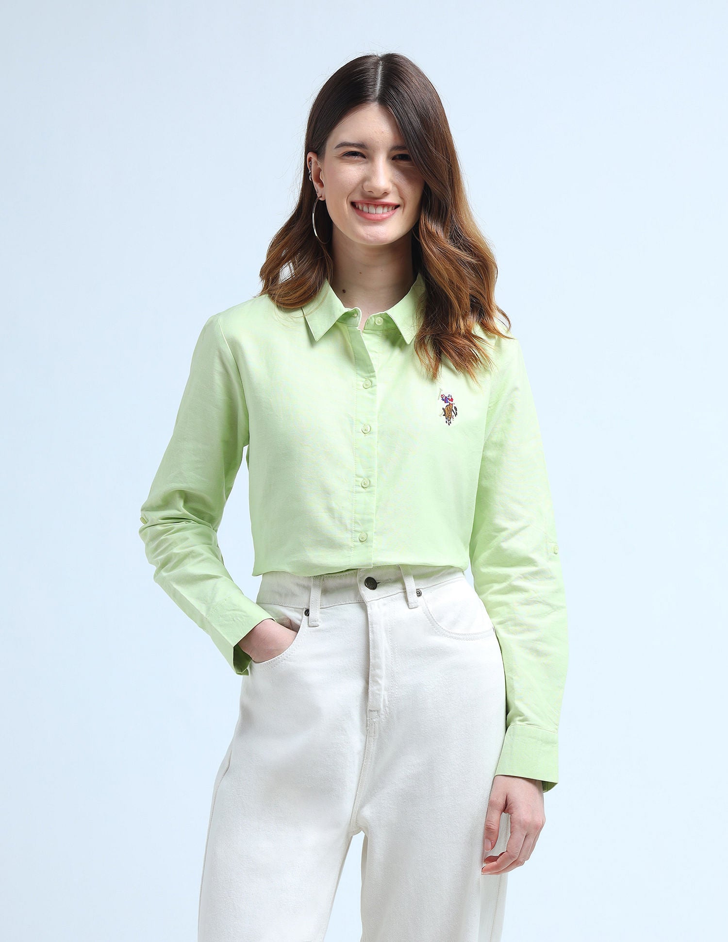 Pure Cotton Oxford Shirt Yellow - U.S. POLO ASSN. | Large