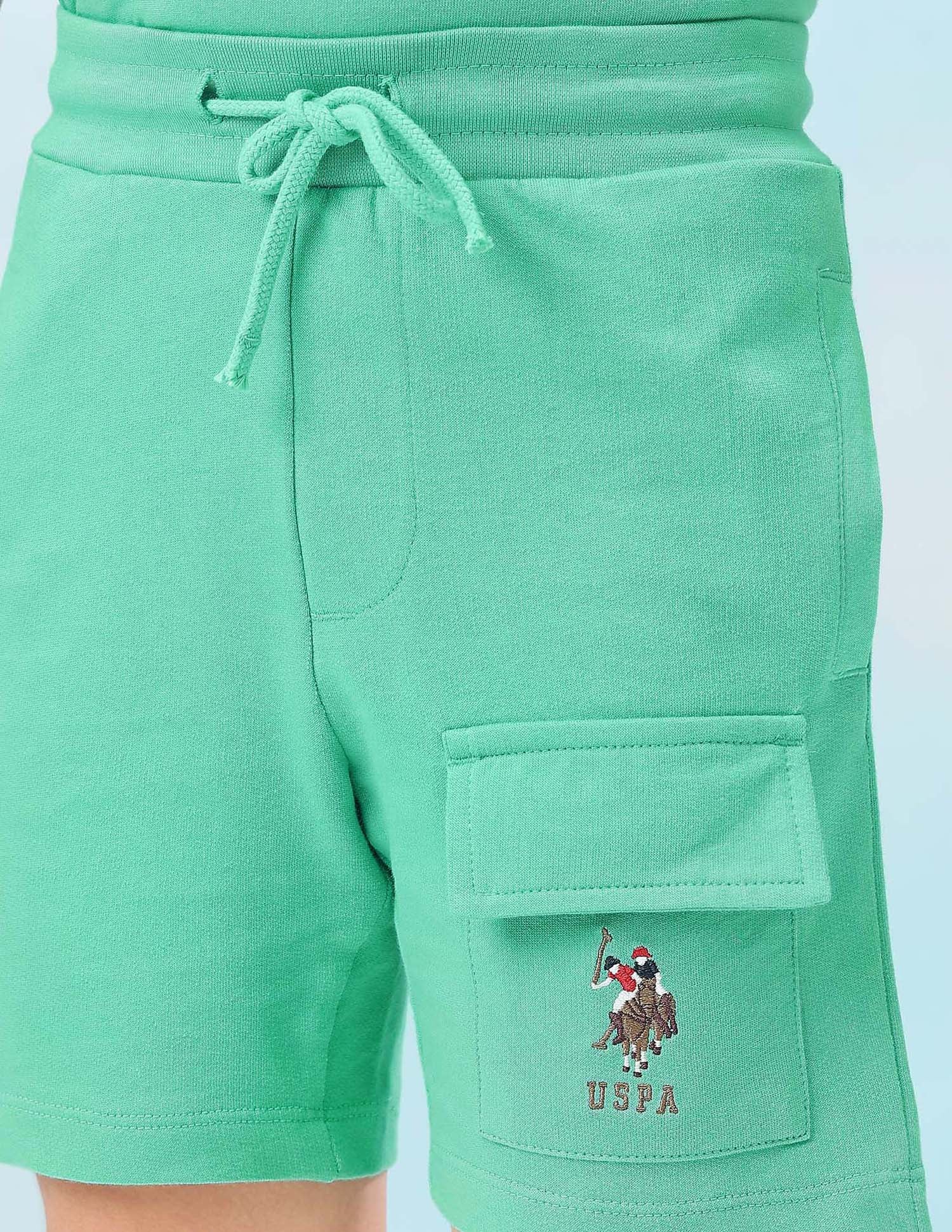 Mid rise Regular Fit Shorts Light Green - U.S. Polo Assn. India | Large