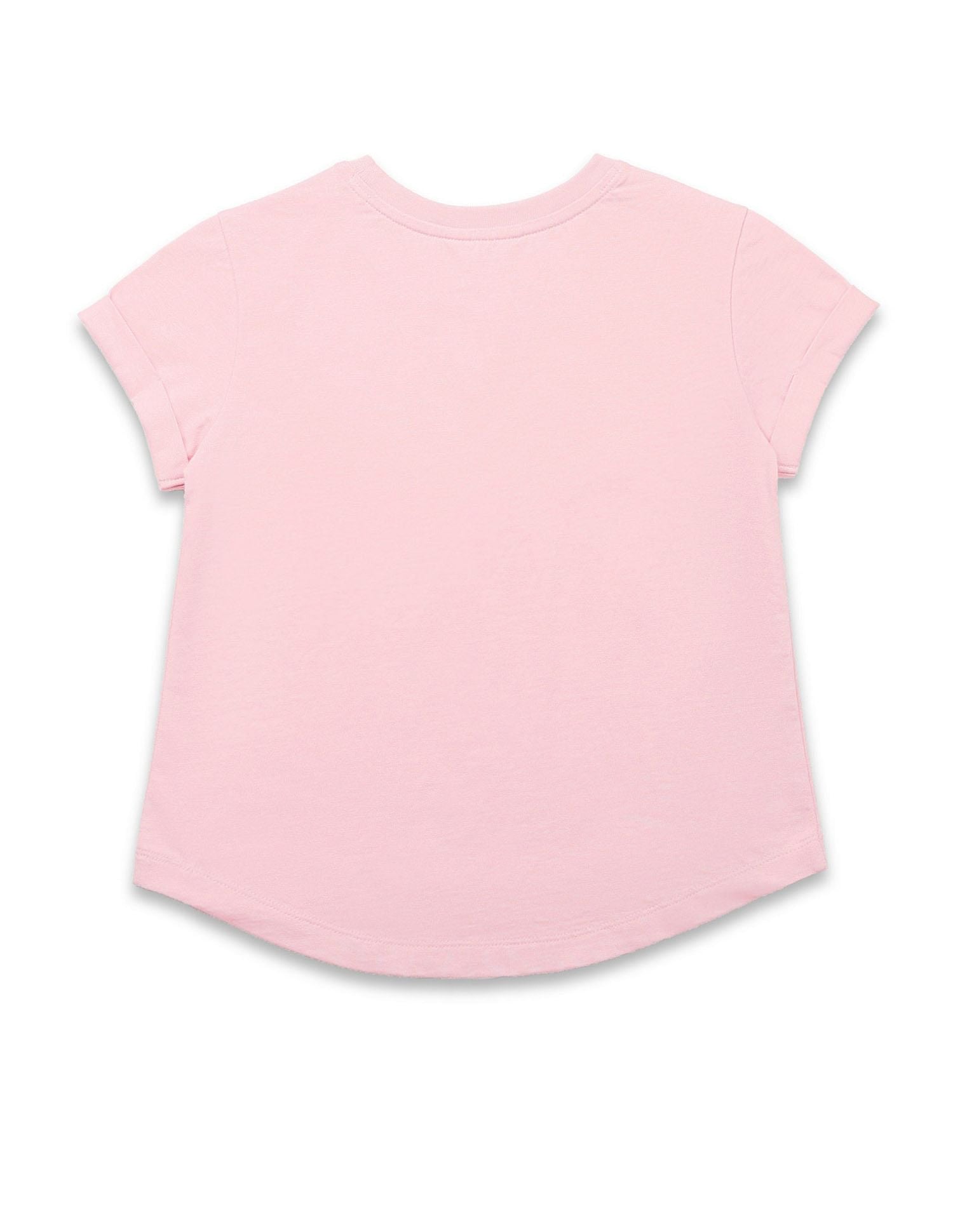 Girls Stud Detailed Relaxed Fit T-Shirt Pink - U.S. POLO ASSN. | Large