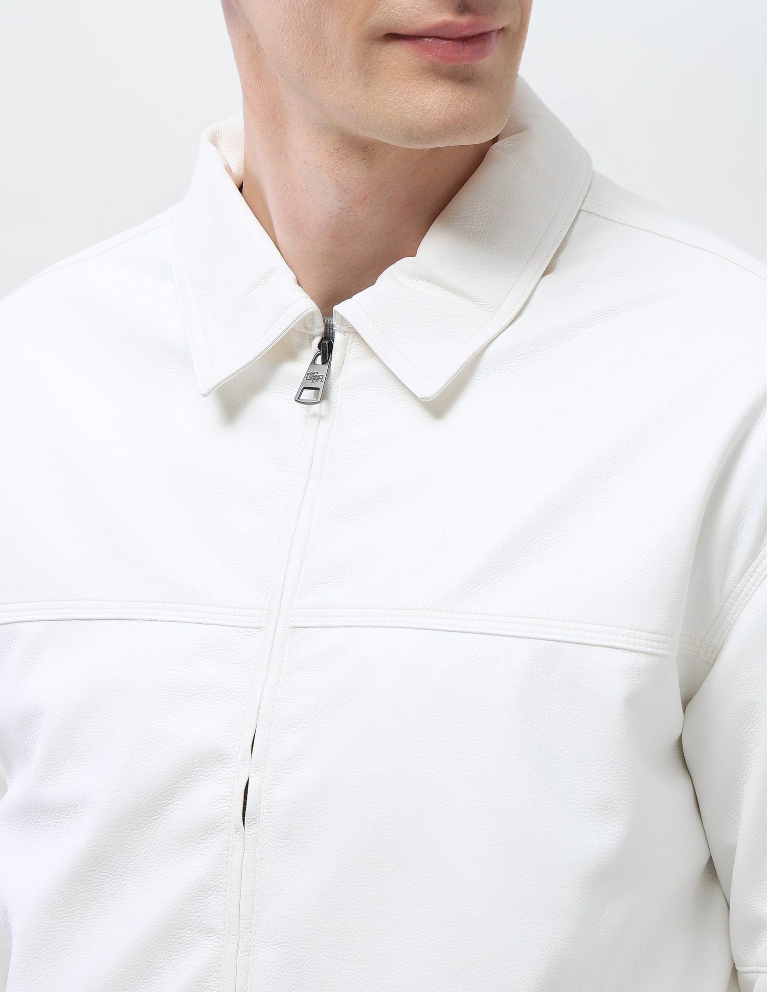 Solid Regular Fit Jacket Ivory - U.S. Polo Assn. India | Large