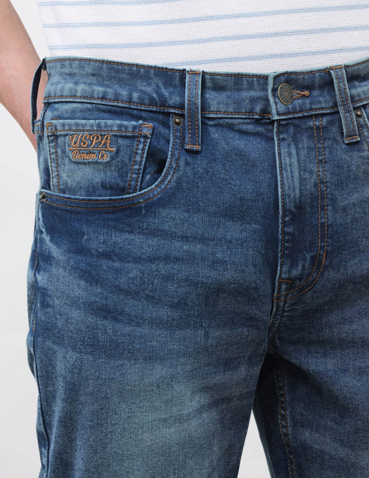 Harold Slim Straight Fit Blue Jeans Indigo - U.S. Polo Assn. India | Large