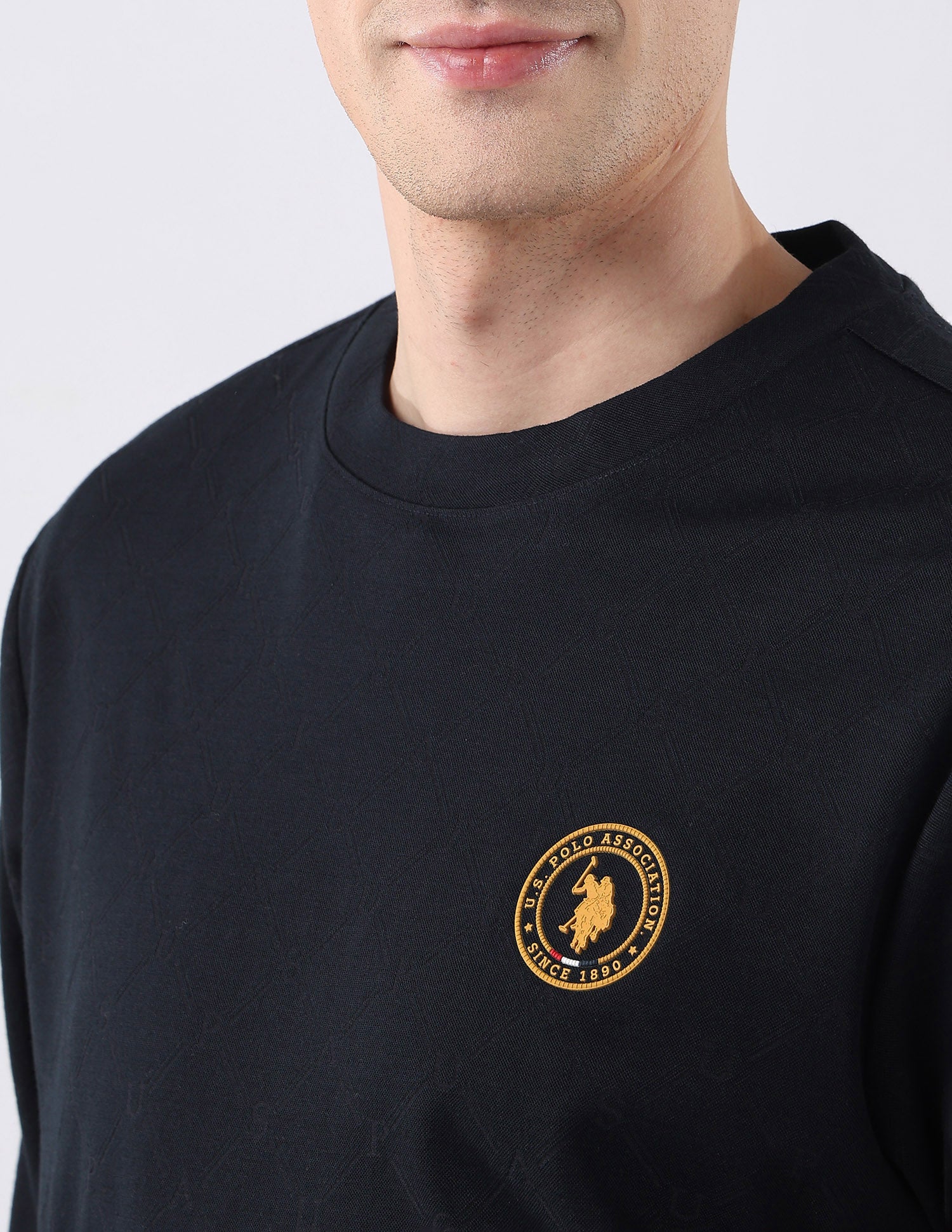 Self Design Brand Regular Fit Sweatshirt Navy - U.S. POLO ASSN. | Large