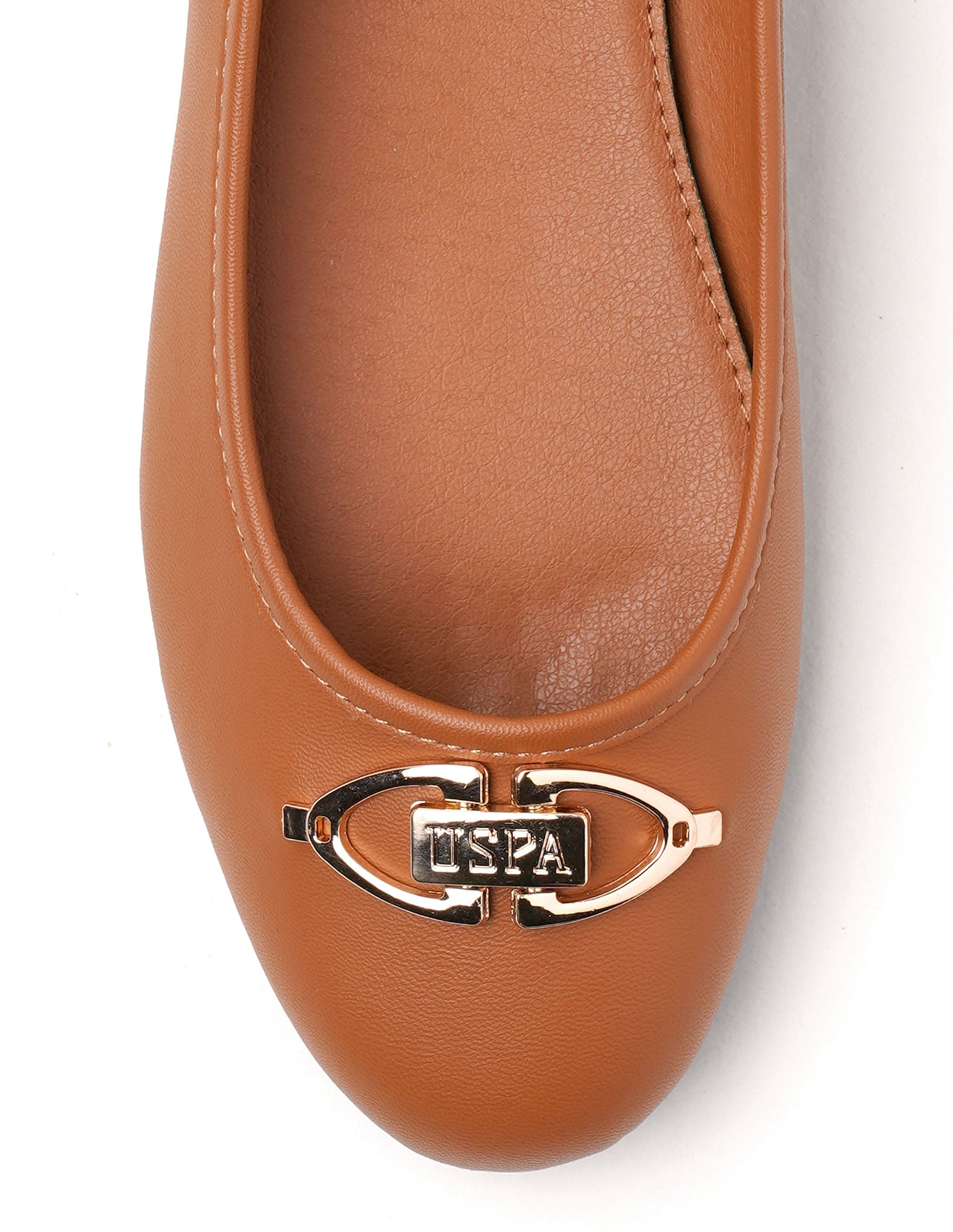 Round Toe Solid Mia Ballerinas Tan - U.S. POLO ASSN. | Large
