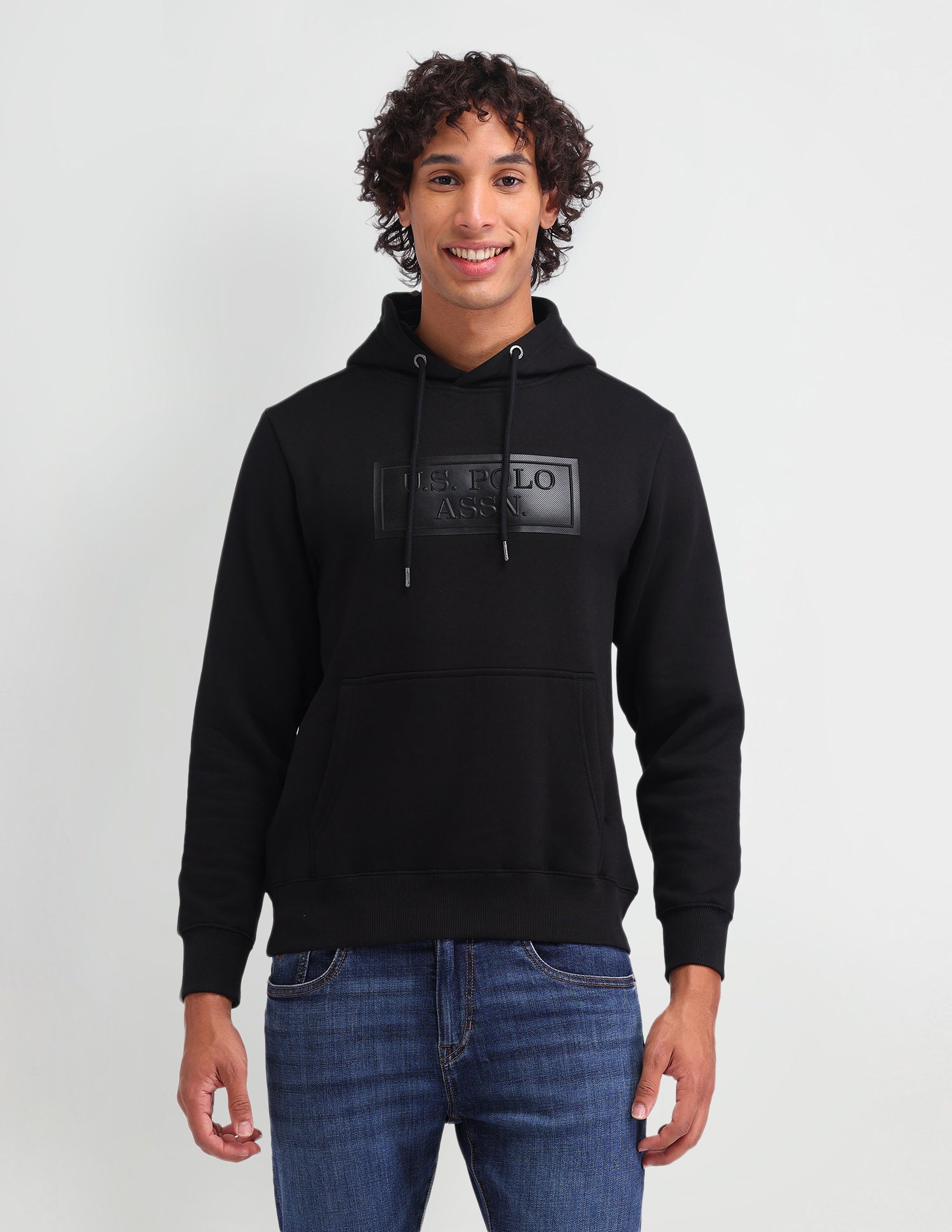 Brand Printed Hooded Sweatshirt Green - U.S. POLO ASSN. | Large