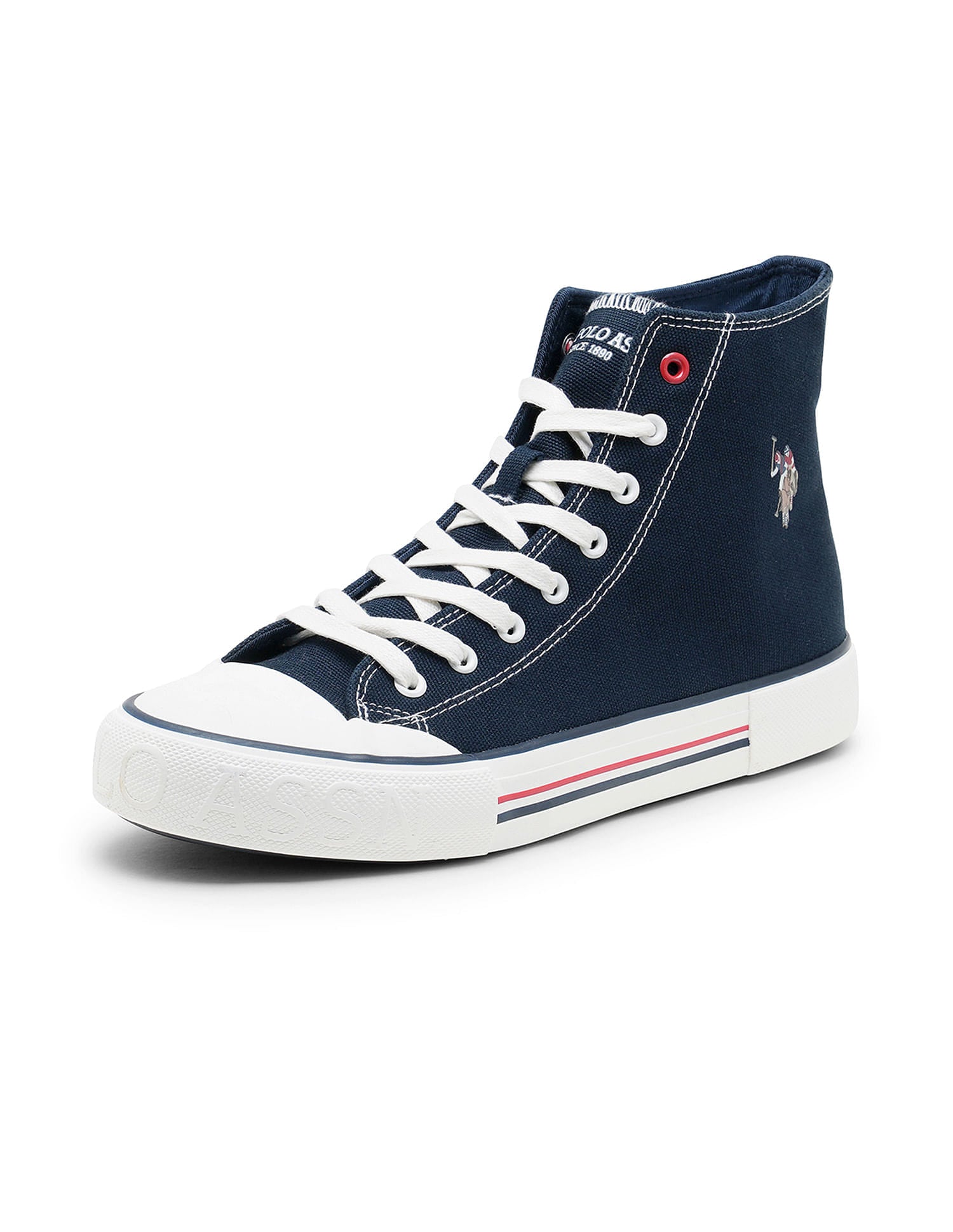 Men Vlair 2.0 Canvas Mid Top Casual Shoes Navy - U.S. Polo Assn. India | Large