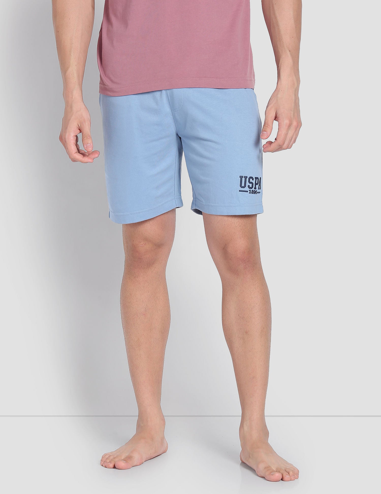 Solid Logo IYBF Knit Shorts - Pack Of 1 Light Blue - U.S. POLO ASSN. | Large
