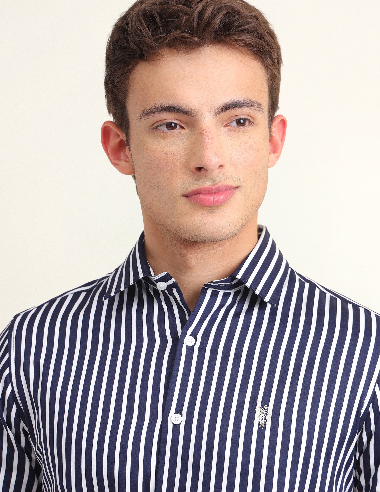 Vertical Striped Regular Fit Shirt Navy - U.S. Polo Assn. India | Large