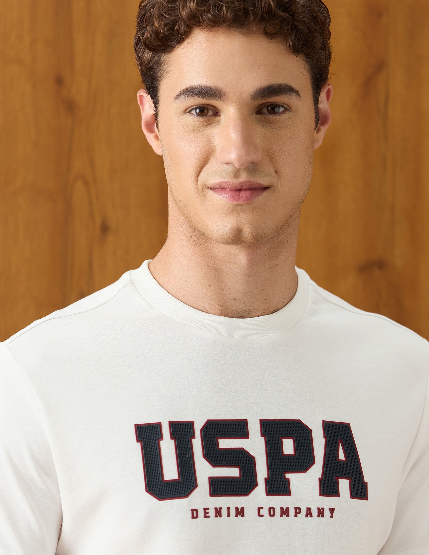 Brand Appliqued Relaxed Fit T-Shirt Ivory - U.S. Polo Assn. India | Large