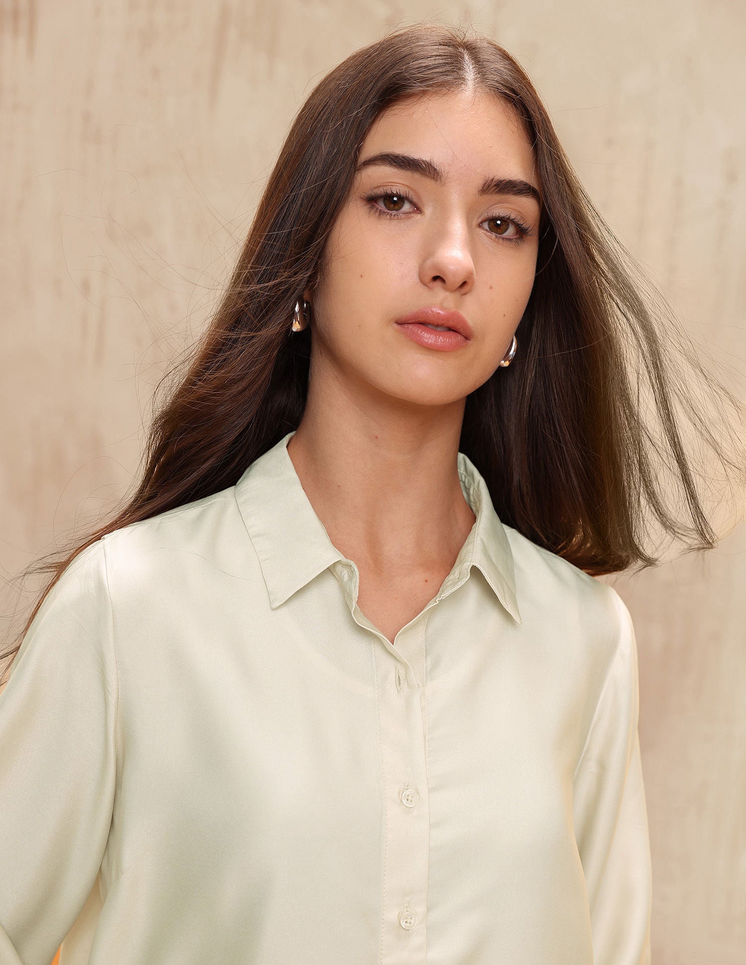 Floral Printed Relaxed Fit Shirt Off White - U.S. POLO ASSN. | Large