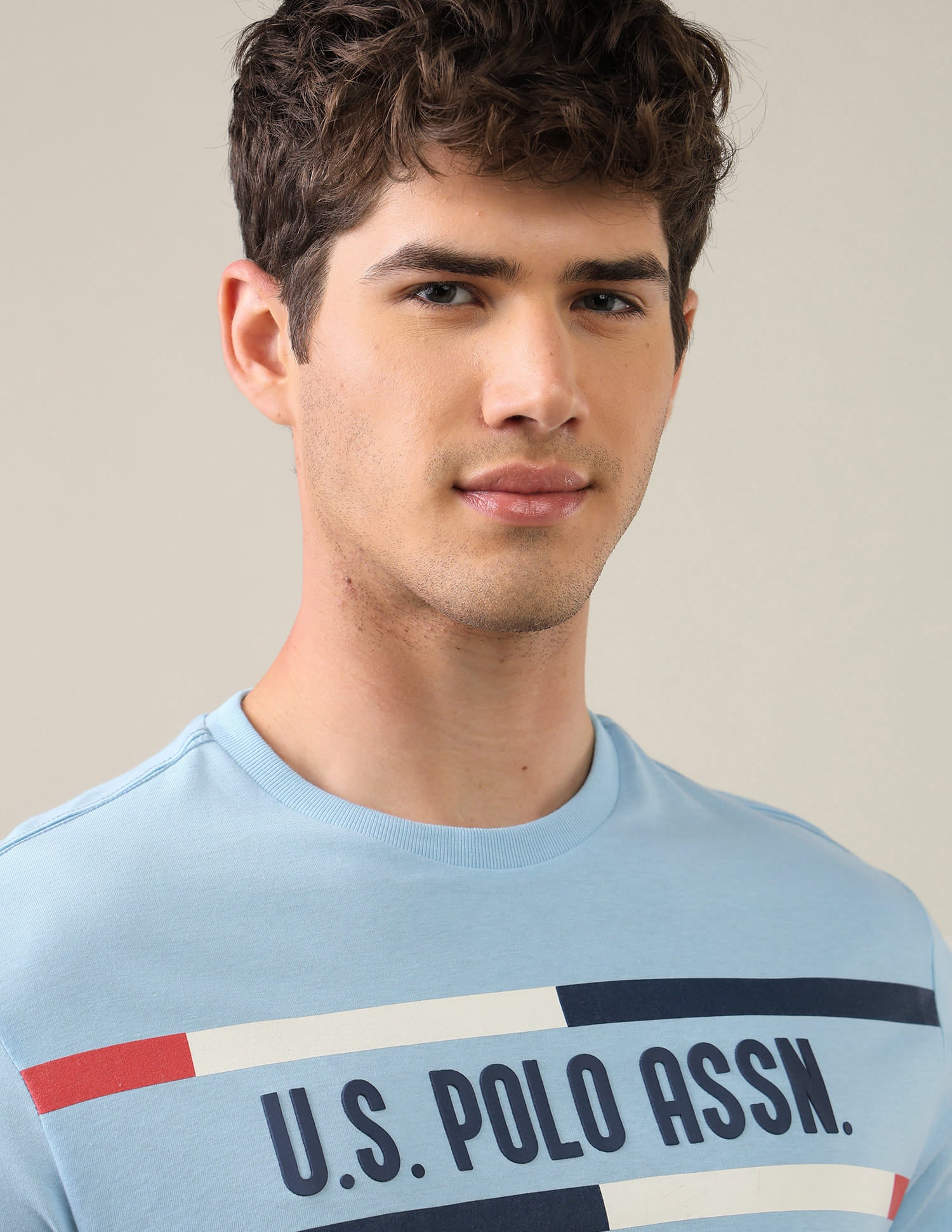 Brand Printed Regular Fit T-Shirt Blue - U.S. Polo Assn. India | Large