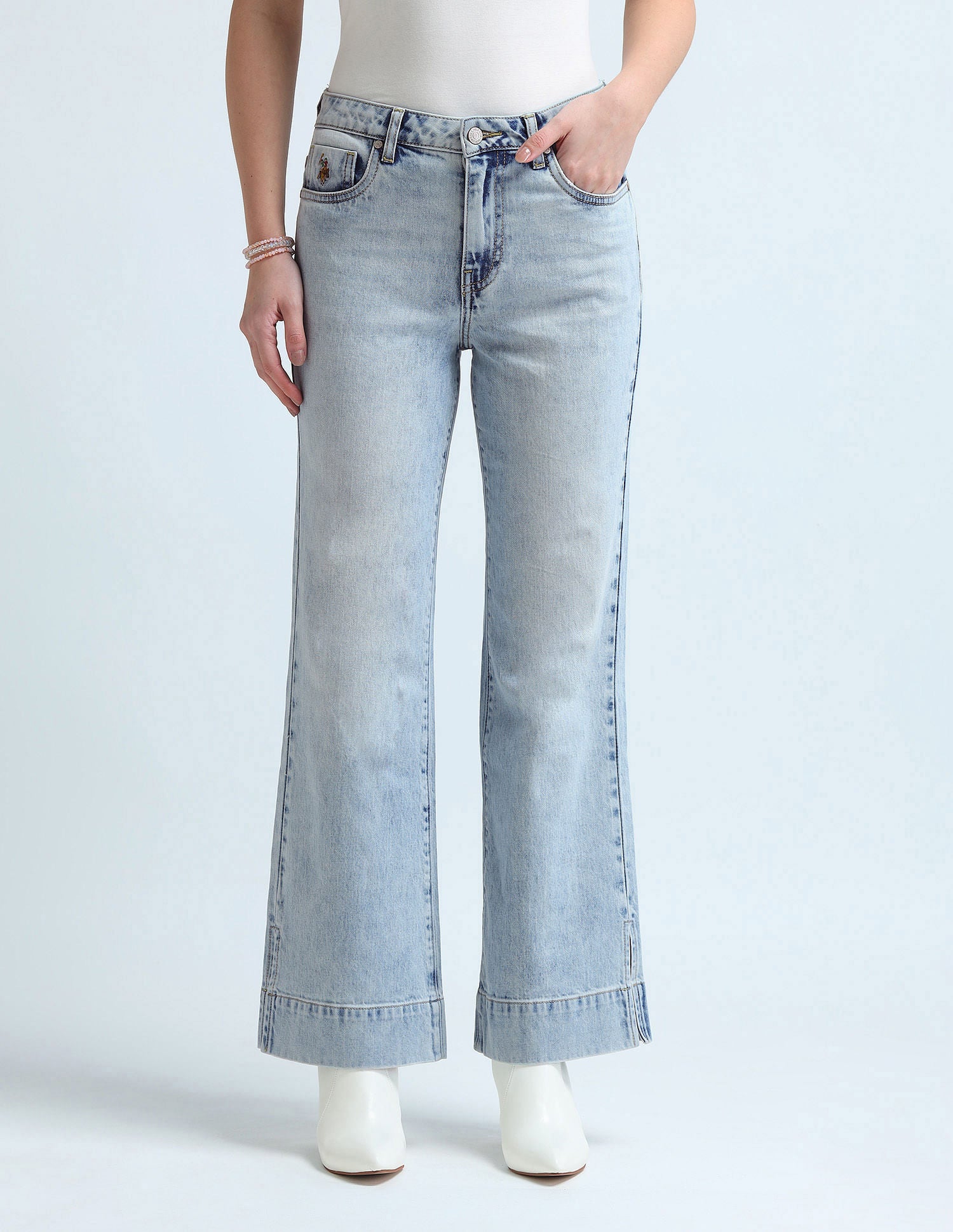 Bootcut Fit Blue Jeans Blue - U.S. Polo Assn. India | Large