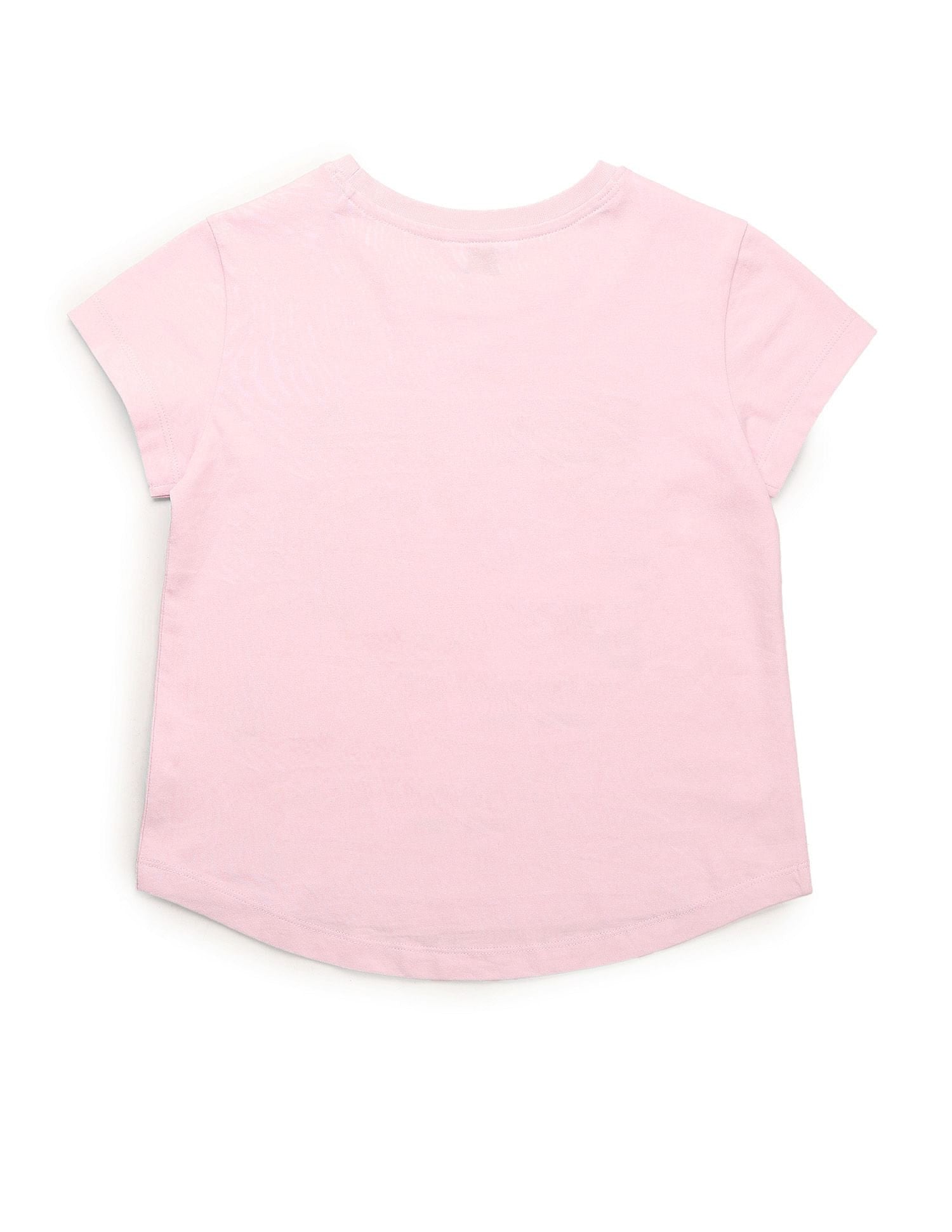 Girls Glitter Relaxed Fit T-Shirt Pink - U.S. POLO ASSN. | Large