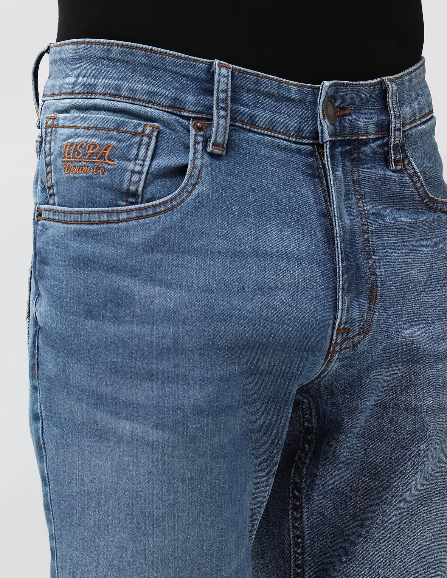 Brandon Slim Tapered Fit Blue Jeans Blue - U.S. Polo Assn. India | Large