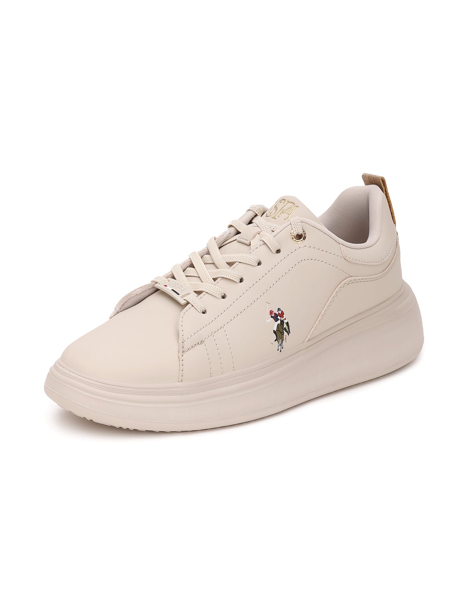 Minimal Logo Ariel Sneakers Beige - U.S. Polo Assn. India | Large