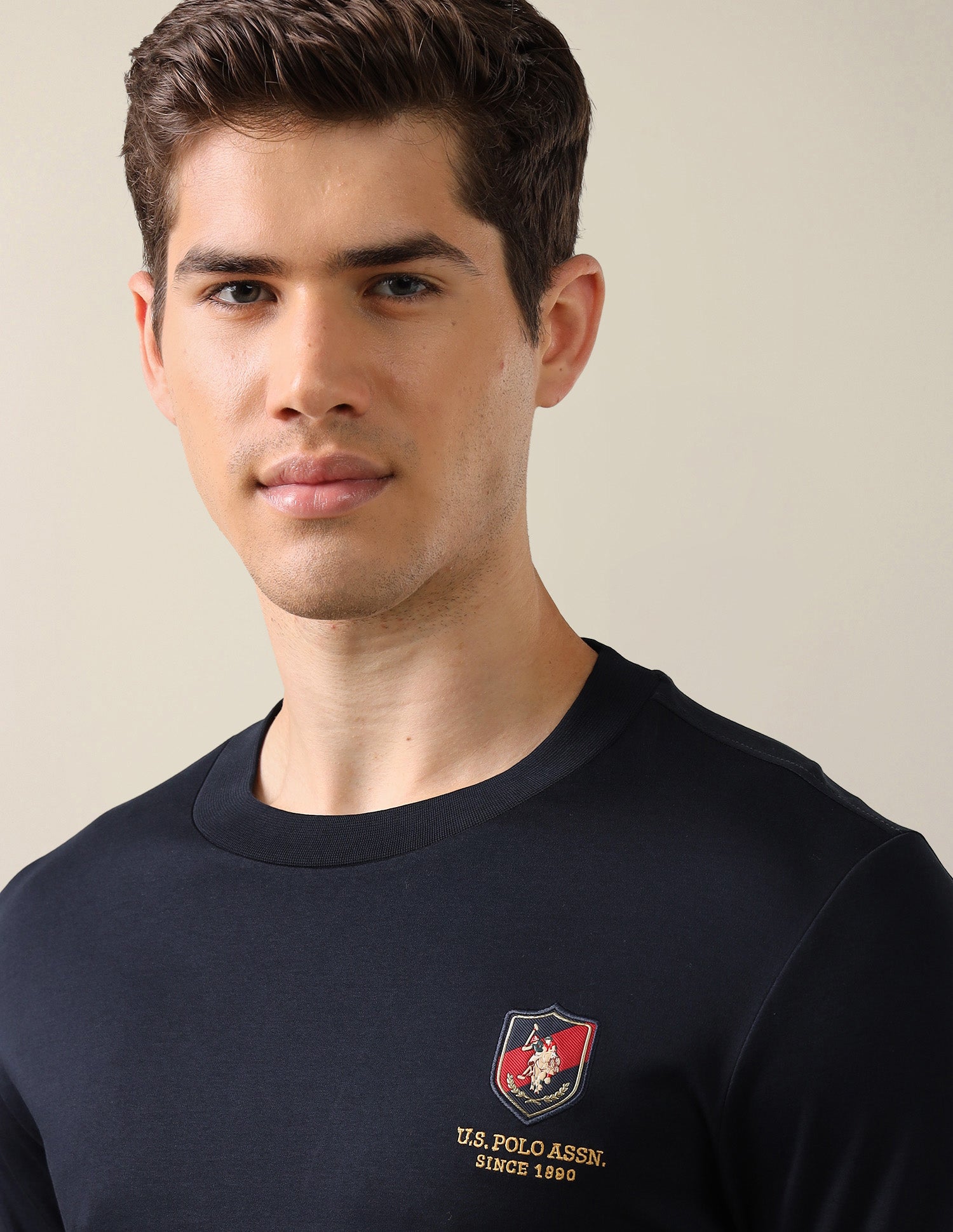 Solid Slim Fit T-Shirt Navy - U.S. Polo Assn. India | Large