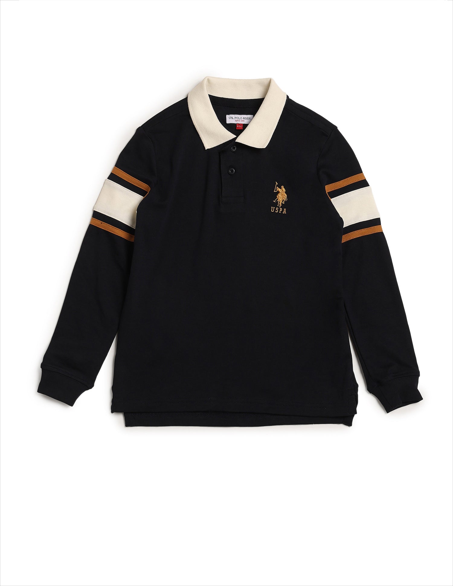 Boys Brand Embroidered Regular Fit Polo Shirt Navy - U.S. POLO ASSN. | Large