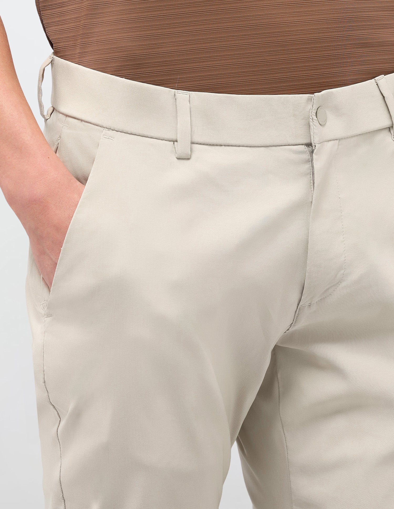 Satin Austin Slim Fit Trousers Beige - U.S. Polo Assn. India | Large