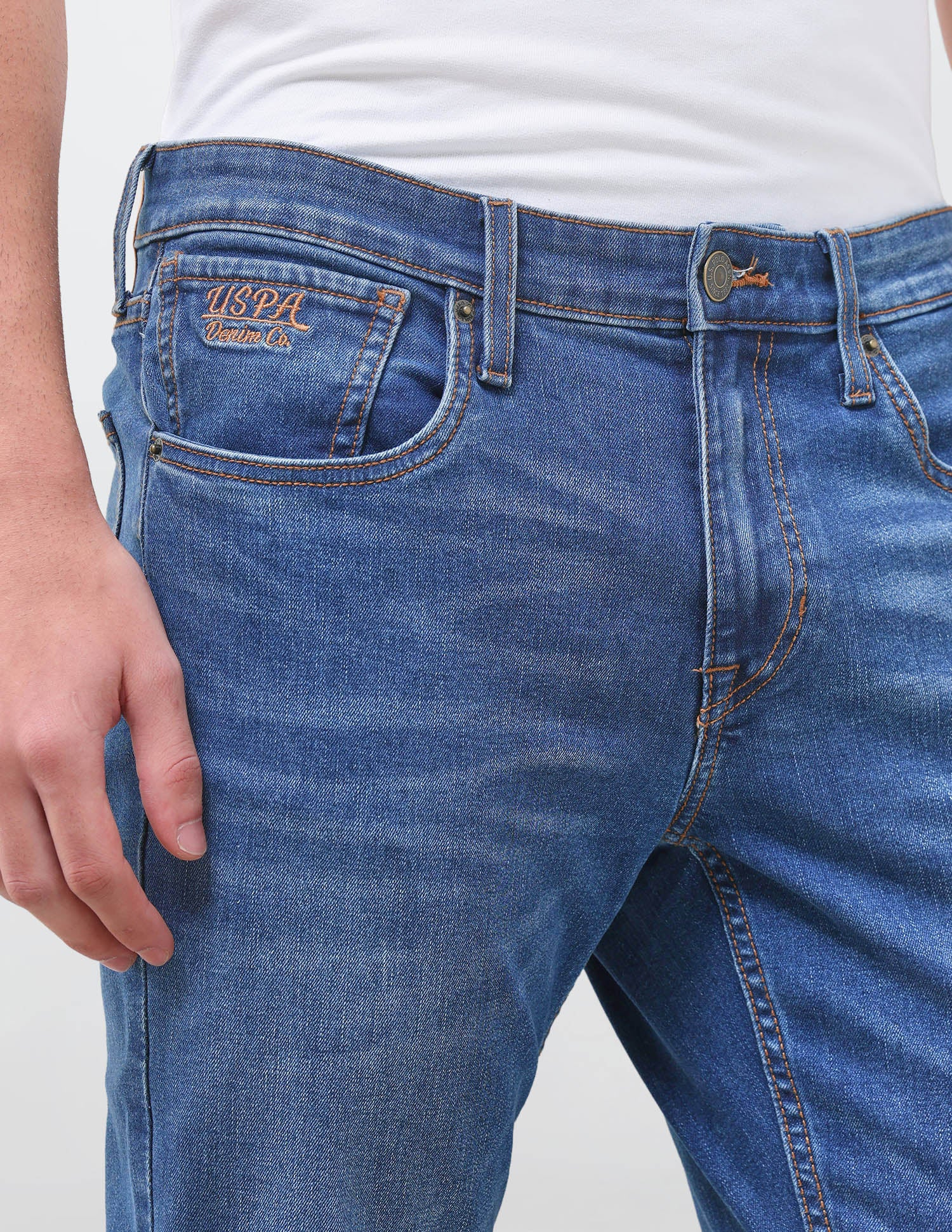 Brandon Slim-Tapered Fit Blue Jeans Indigo - U.S. Polo Assn. India | Large