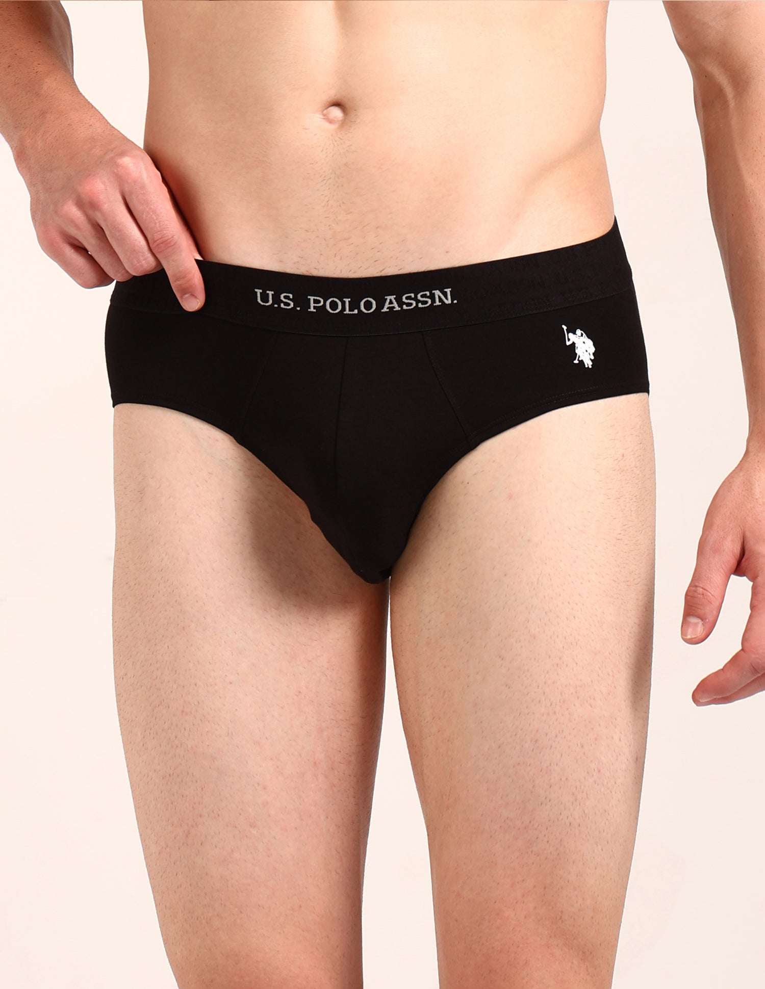 Antibacterial Dual Layered OEB21 Brief - Pack Of 2 Black/Stromy Weather - U.S. Polo Assn. India | Large