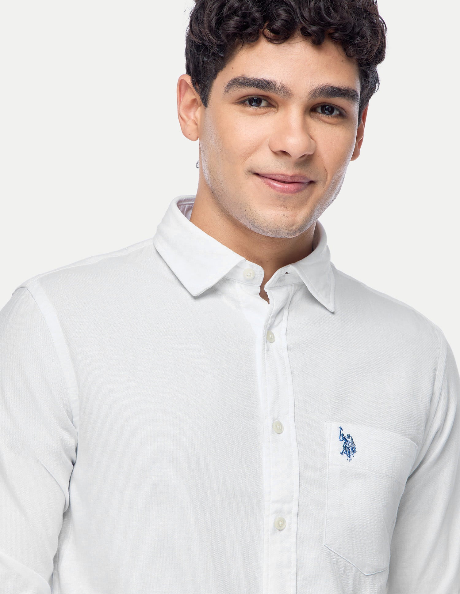 Cotton Dobby Formal Shirt White - U.S. Polo Assn. India | Large