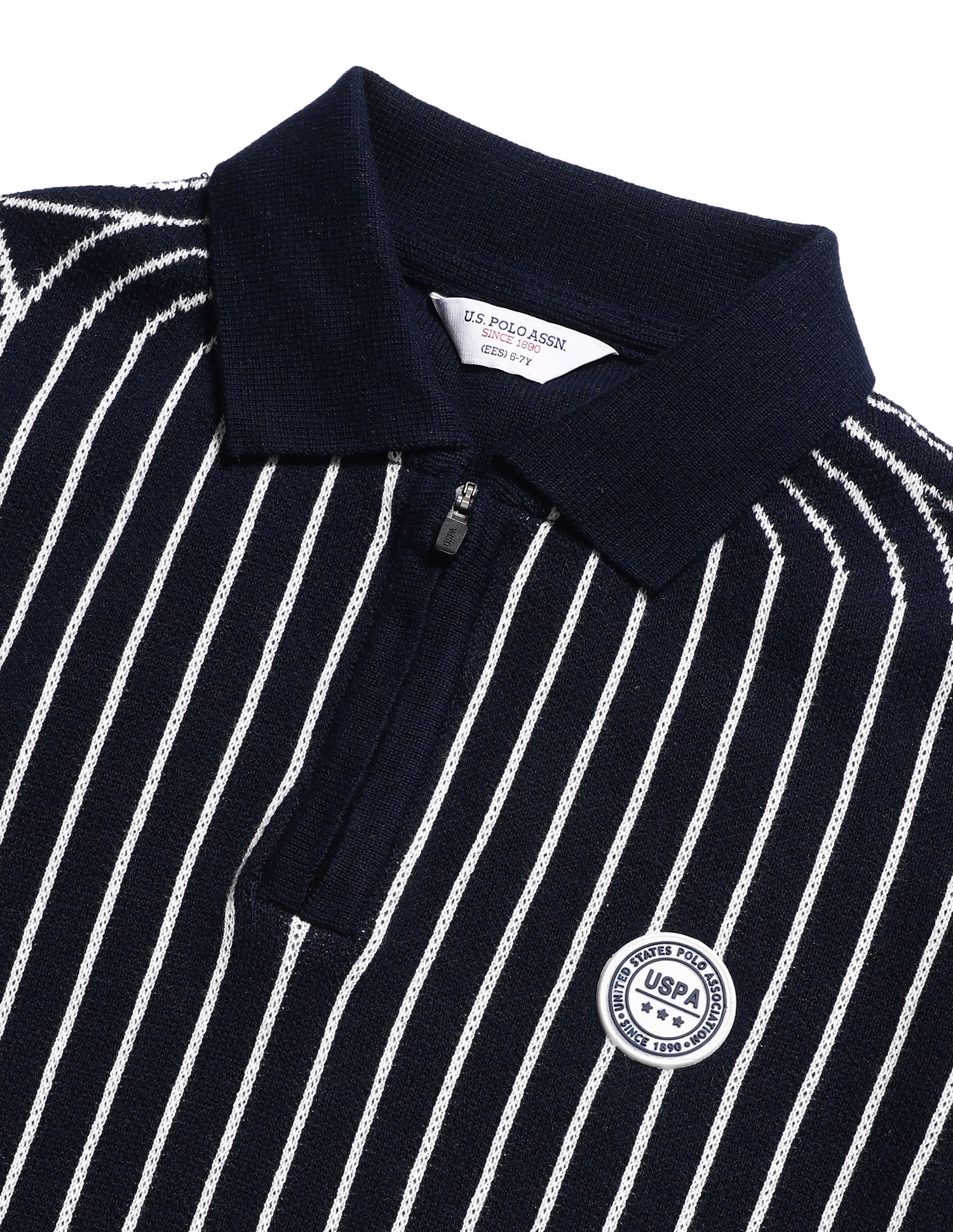 Boys All-Over Printed Regular Fit T-Shirt Navy - U.S. Polo Assn. India | Large