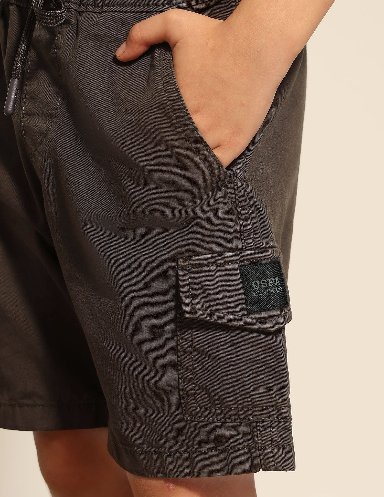 Boys Twill Cargo Shorts Brown - U.S. POLO ASSN. | Large