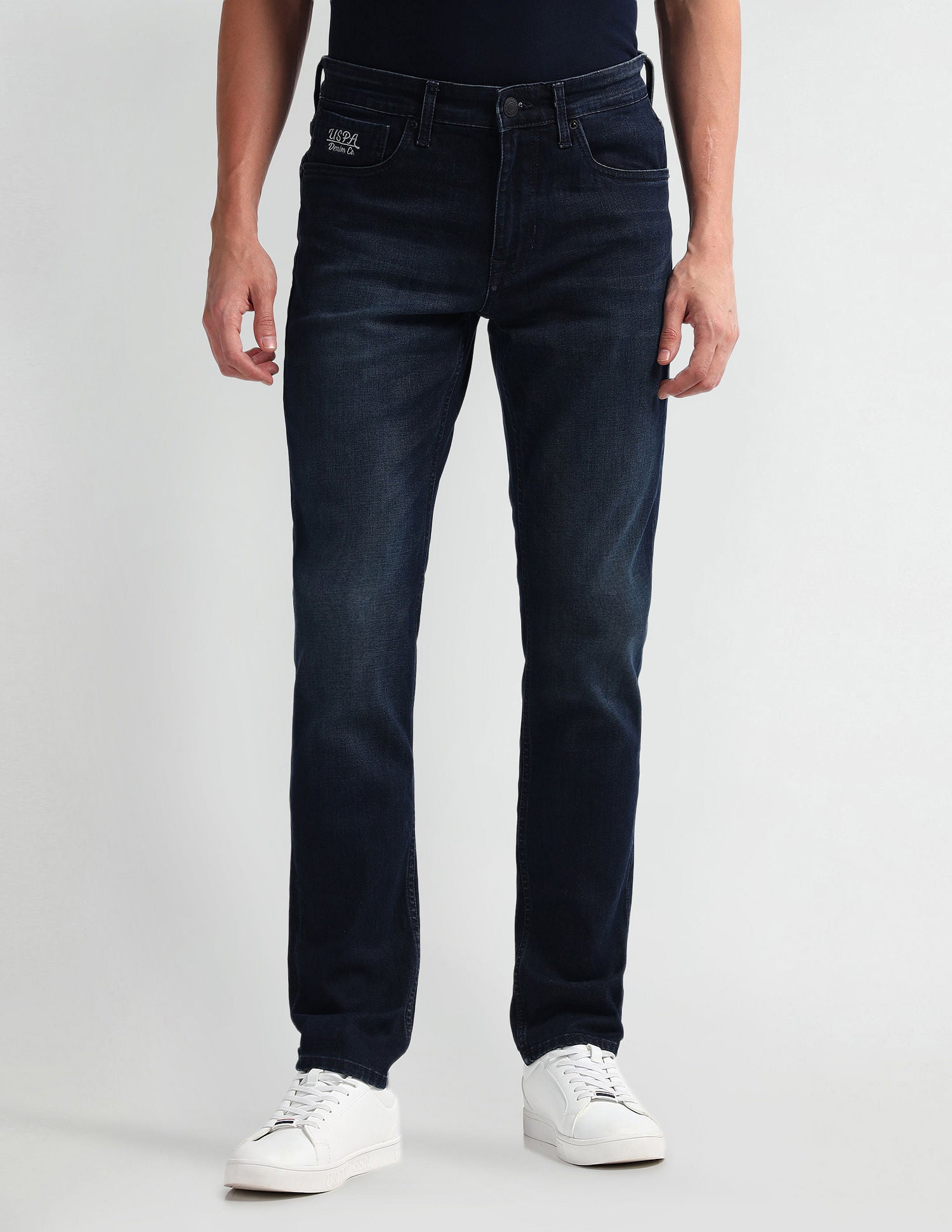 Brandon Slim Tapered Fit Dark Wash Jeans Blue - U.S. Polo Assn. India | Large