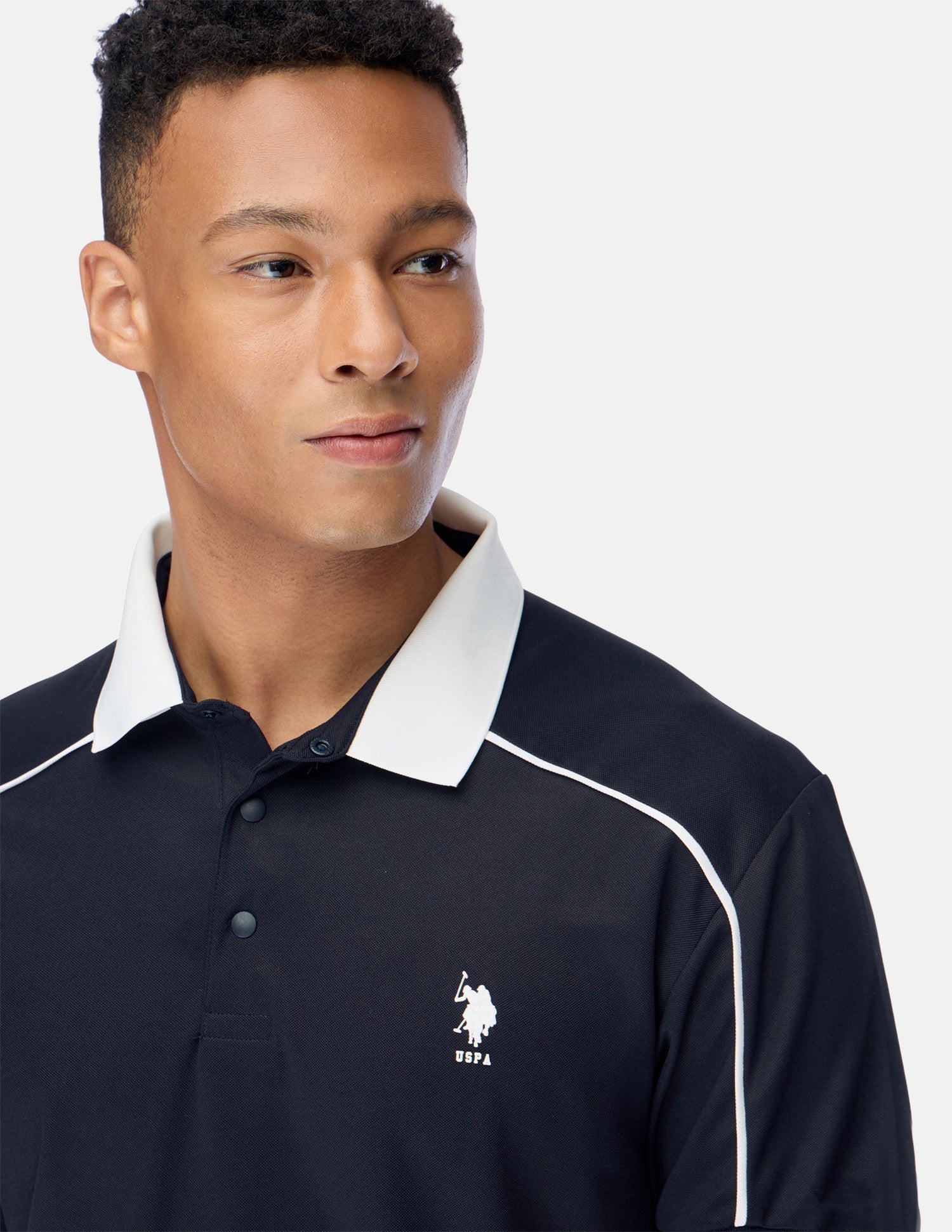 Solid Regular Fit Active Polo Shirt Navy - U.S. Polo Assn. India | Large