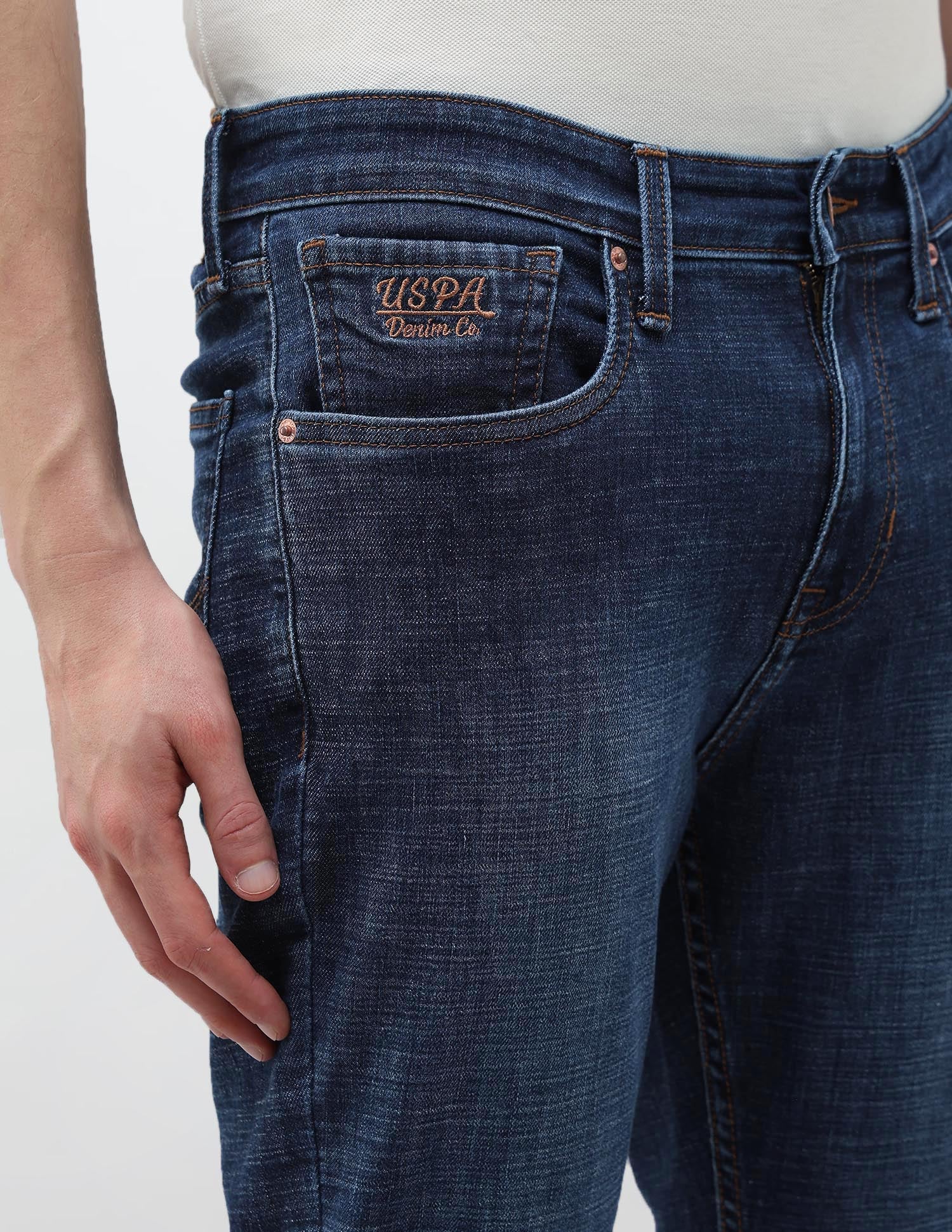 Henry Tapered Fit Blue Jeans Dark Blue - U.S. Polo Assn. India | Large