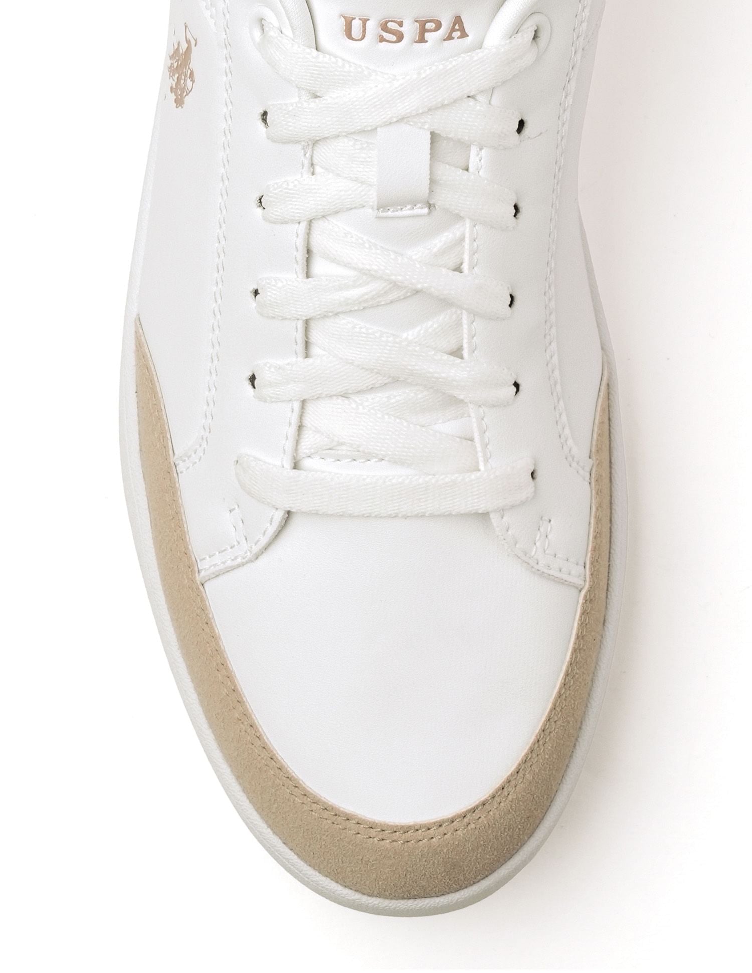 Men Vancer Suede Colourblocked Sneakers Off White - U.S. POLO ASSN. | Large