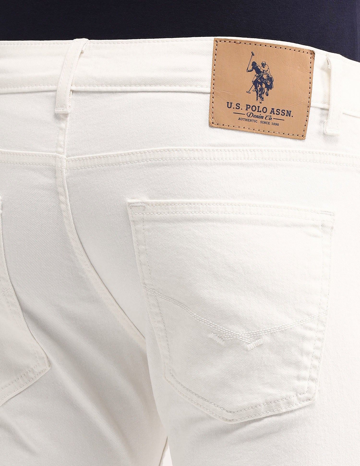Henry Tapered Cropped Fit Jeans White - U.S. Polo Assn. India | Large