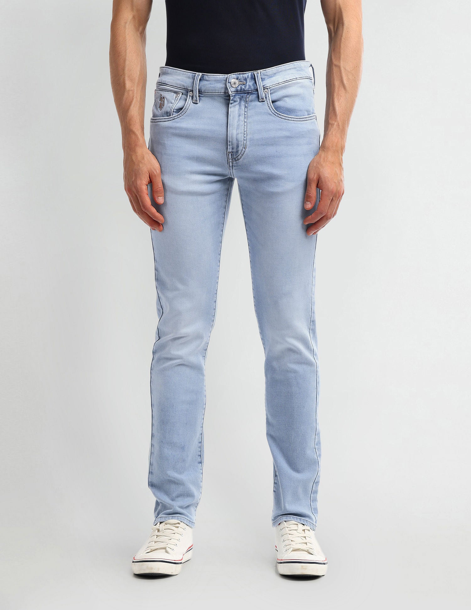 Regallo Skinny Fit Blue Jeans Light-Blue - U.S. POLO ASSN. | Large