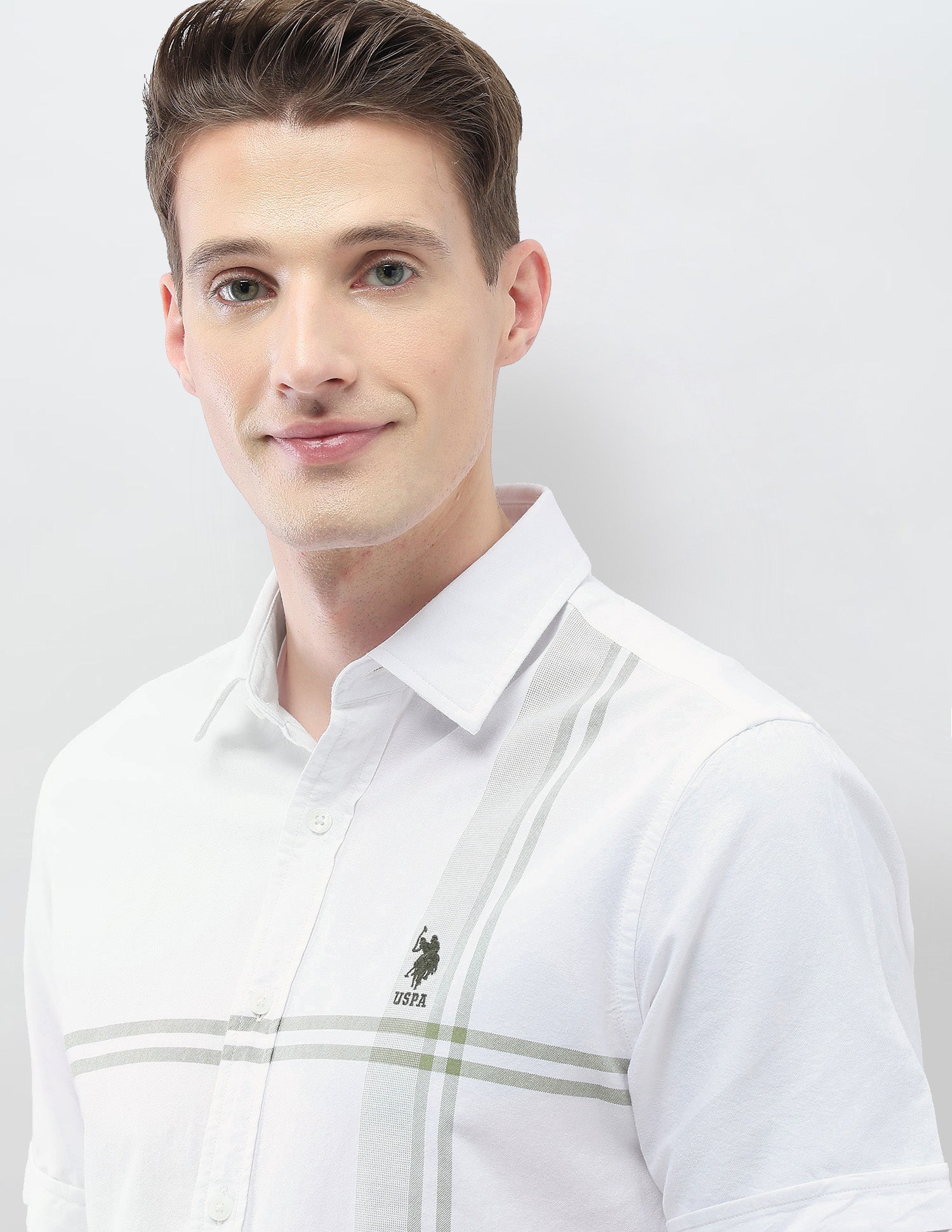 Casa De Campo Regular Fit Shirt Green - U.S. Polo Assn. India | Large