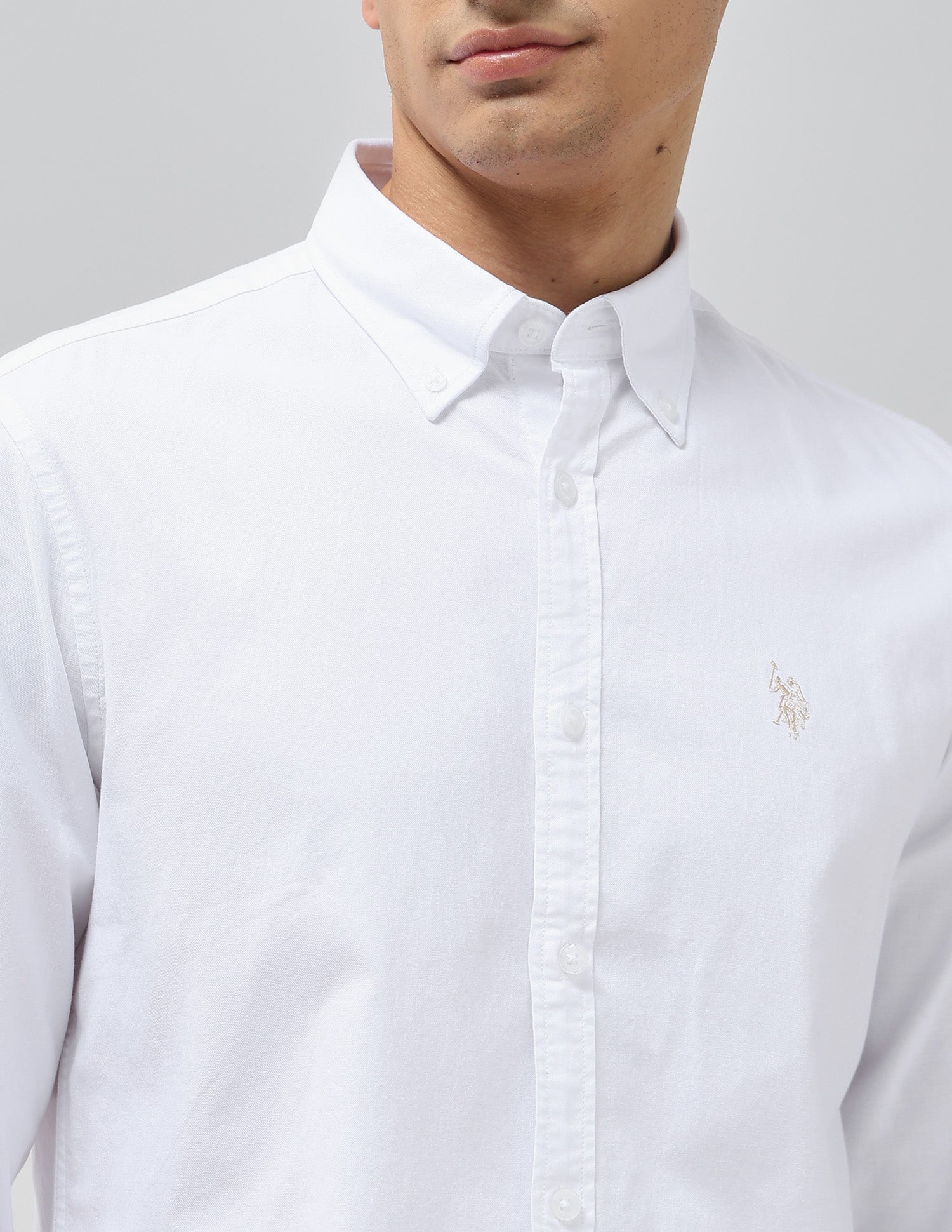 Tailored Fit Oxford Shirt White - U.S. POLO ASSN. | Large