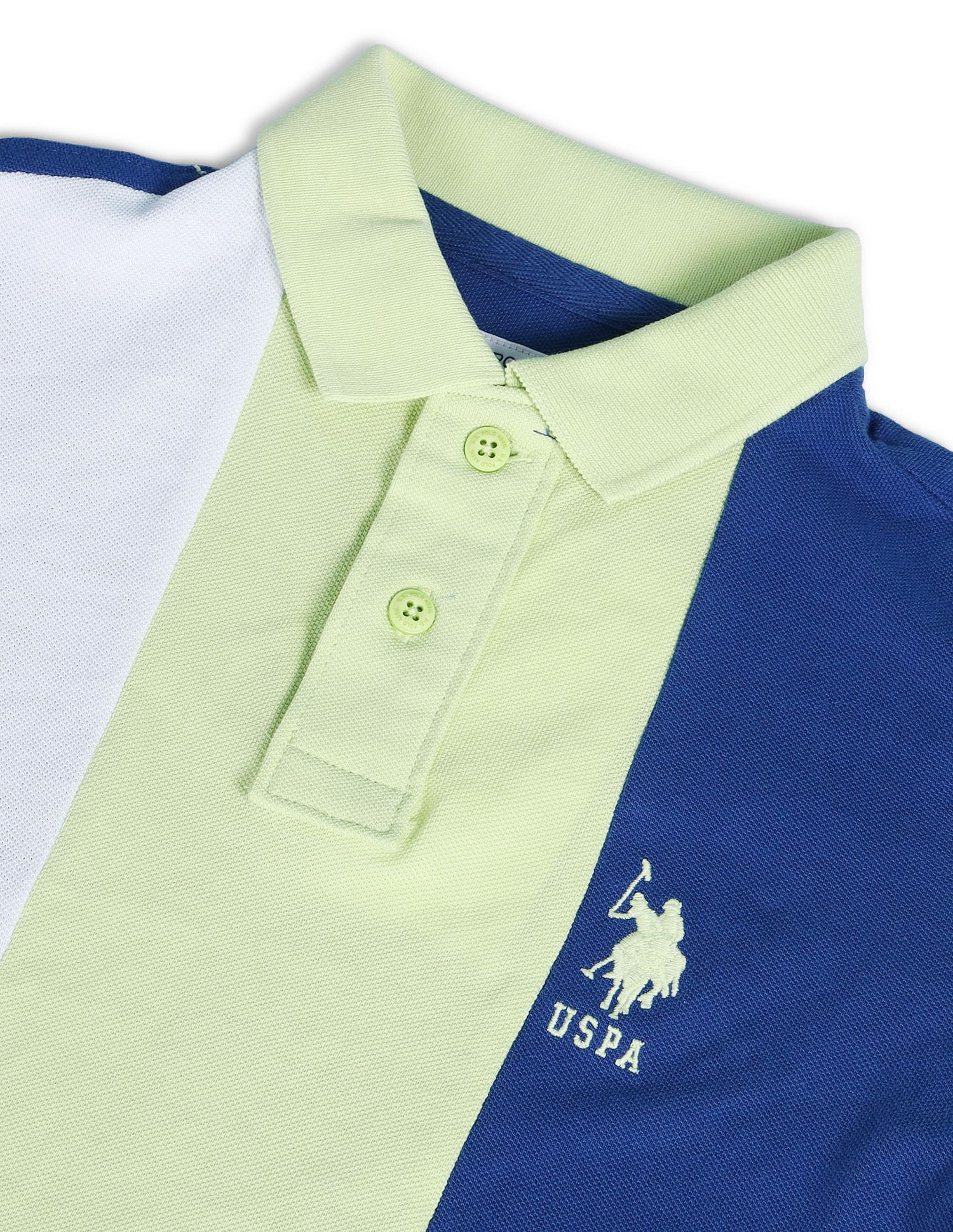 Boys Colourblocked Polo Shirt Light Yellow - U.S. POLO ASSN. | Large