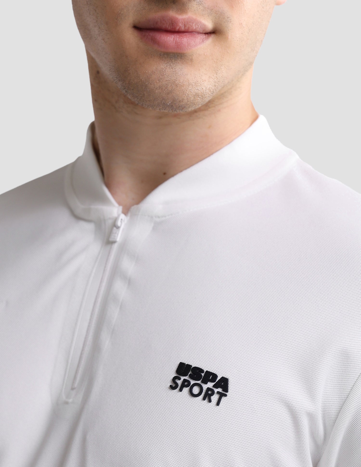 Solid Slim Fit Active Polo Shirt White - U.S. Polo Assn. India | Large