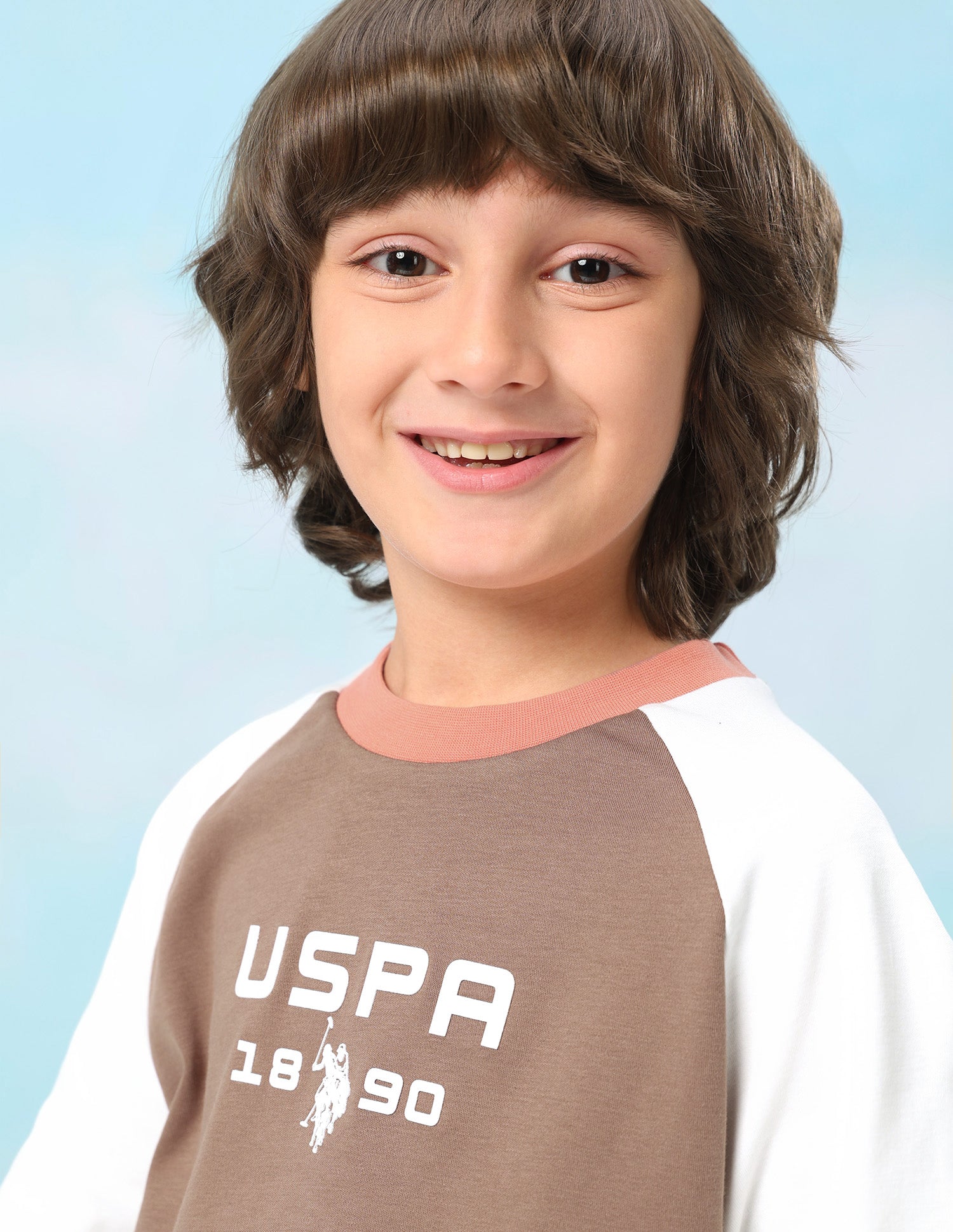 Colour Blocked Oversized Fit T-Shirt Light Brown - U.S. Polo Assn. India | Large