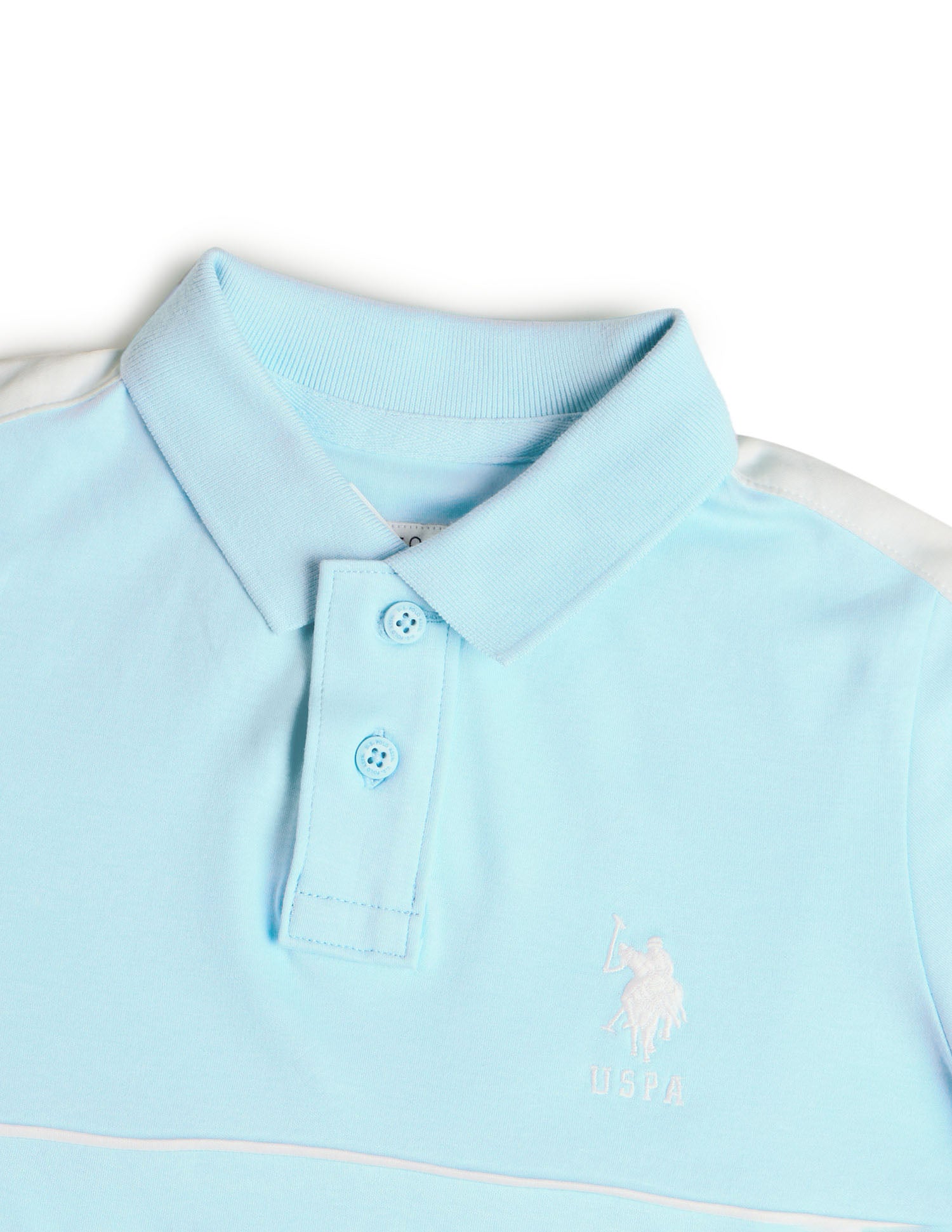 Boys Brand Printed Regular Fit Polo Shirt Light Blue - U.S. POLO ASSN. | Large