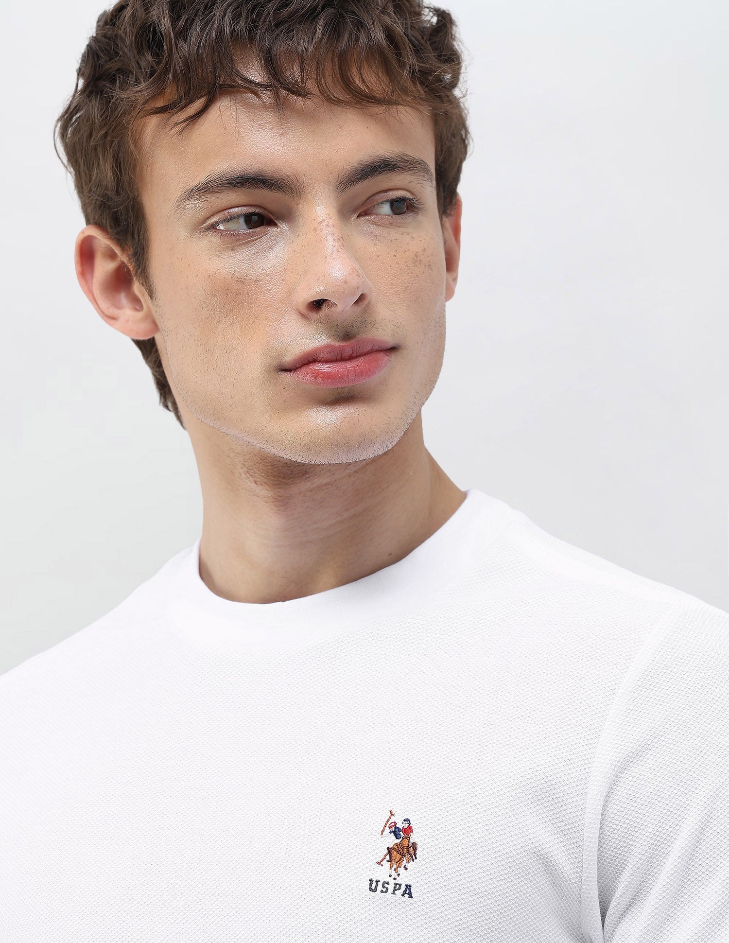 Solid Slim Fit T-Shirt White - U.S. Polo Assn. India | Large