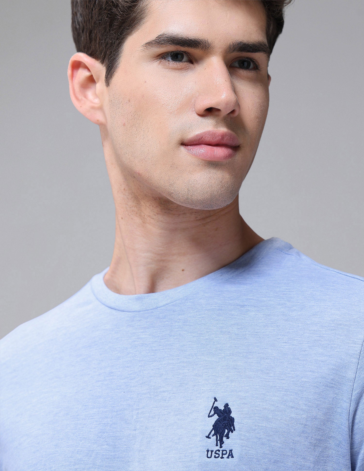 Tonal Logo Cotton 1633 Lounge T-Shirt - Pack Of 2 Blue and Black - U.S. Polo Assn. India | Large