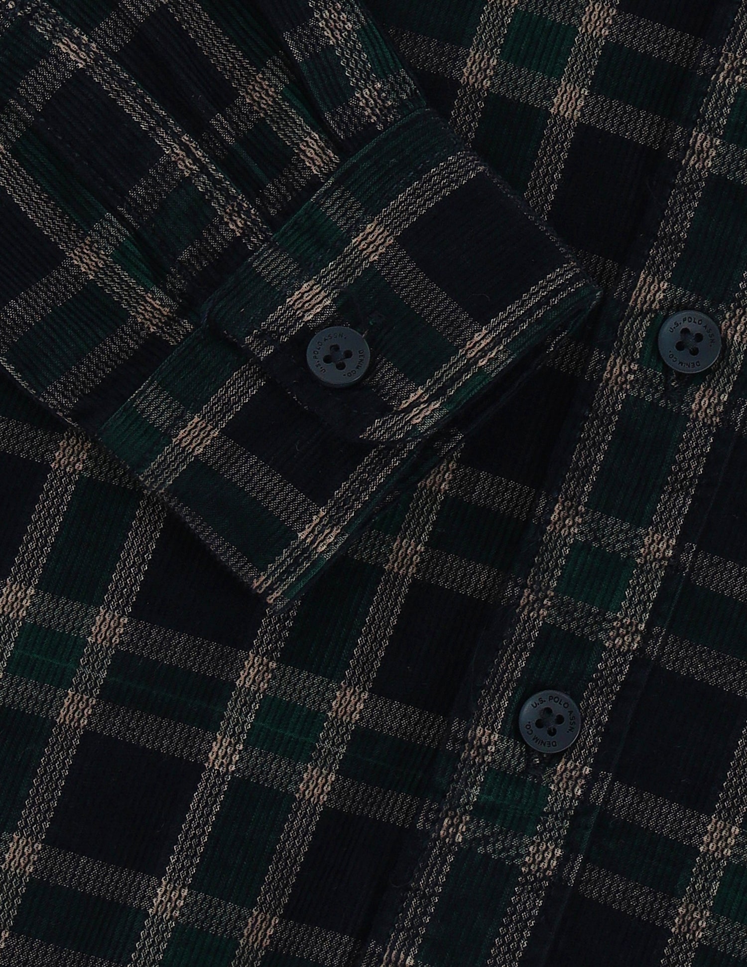 Boys Tartan Check Printed Regular Fit Shirt Navy - U.S. Polo Assn. India | Large