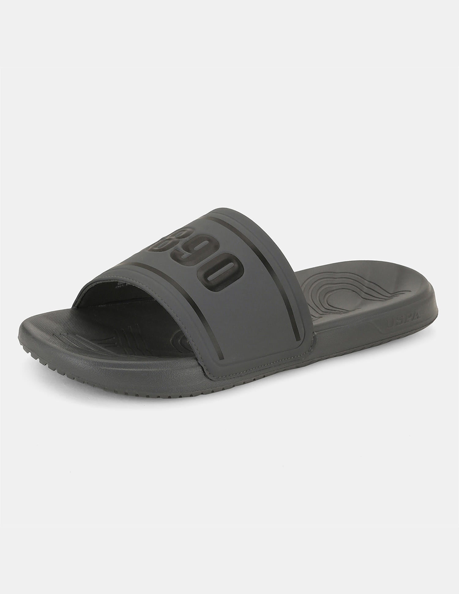 Men Eva Deja Slippers Grey - U.S. Polo Assn. India | Large