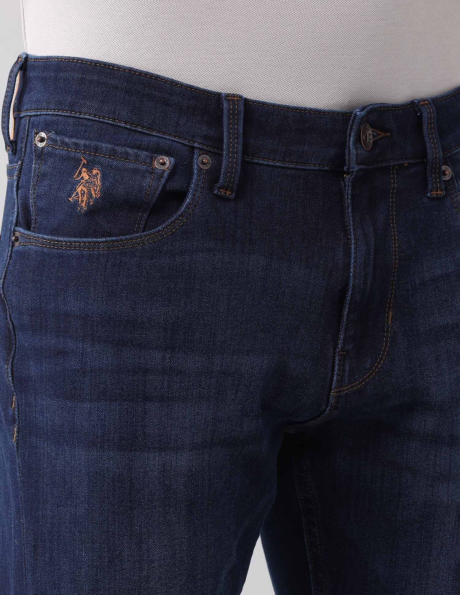 Henry Tapered Fit Authentic Bi Stretch Jeans Dark Wash - U.S. POLO ASSN. | Large