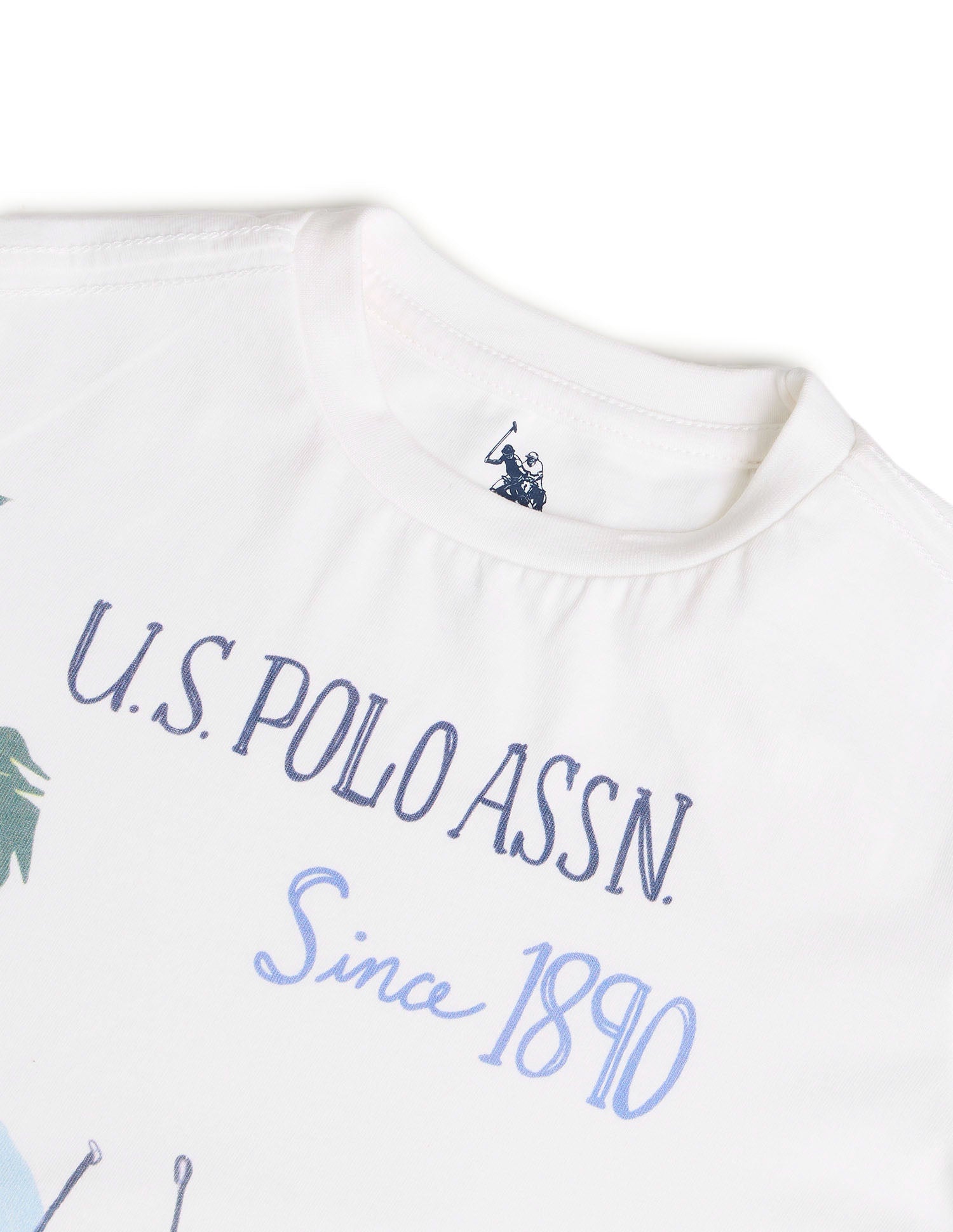 Boys Graphic Printed Regular Fit T-Shirt White - U.S. POLO ASSN. | Large