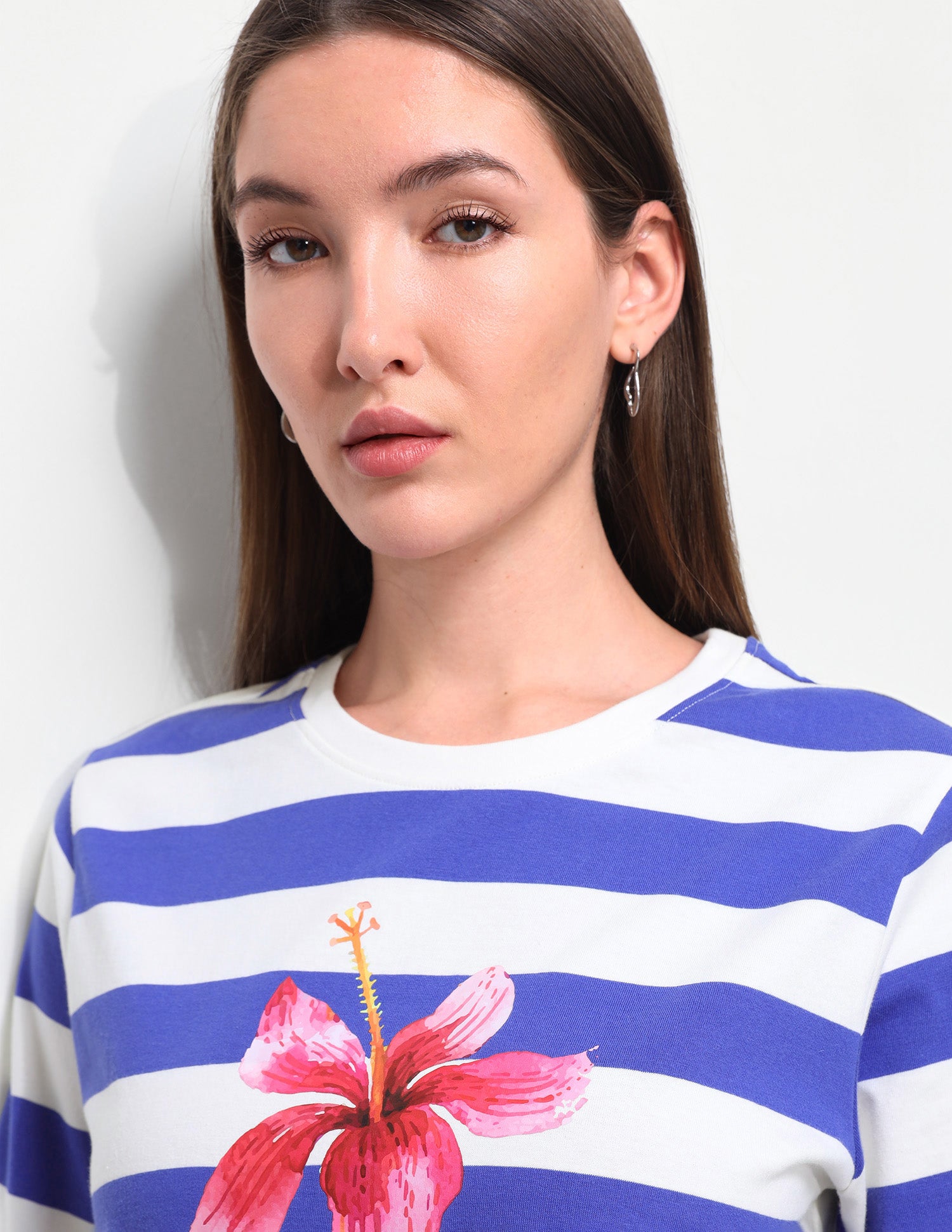 Horizontal Striped Relaxed Fit T-Shirt Blue - U.S. Polo Assn. India | Large