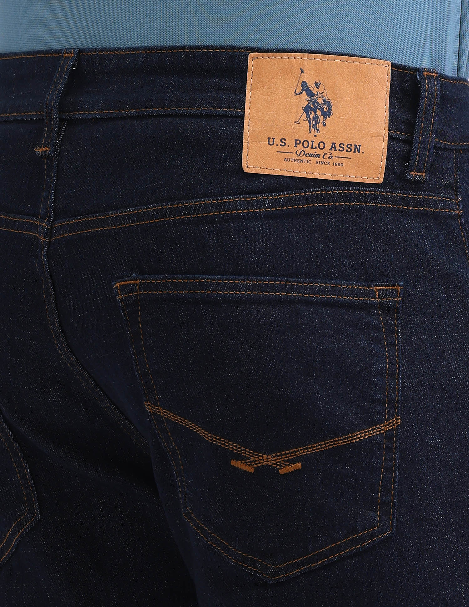 Harold Slim Straight Fit Blue Jeans Dark Wash - U.S. POLO ASSN. | Large