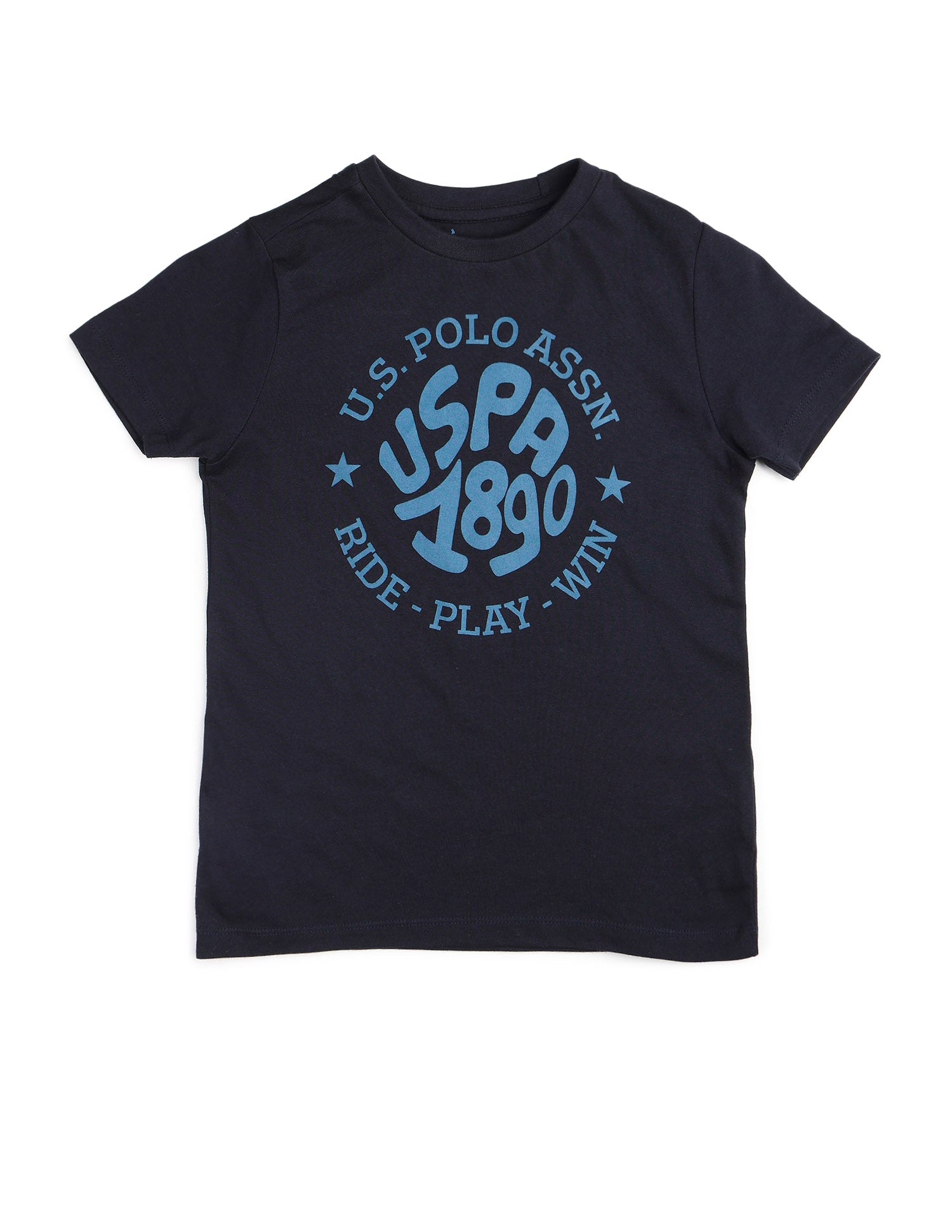 Boys Brand Printed Regular Fit T Shirt Navy - U.S. POLO ASSN. | Large