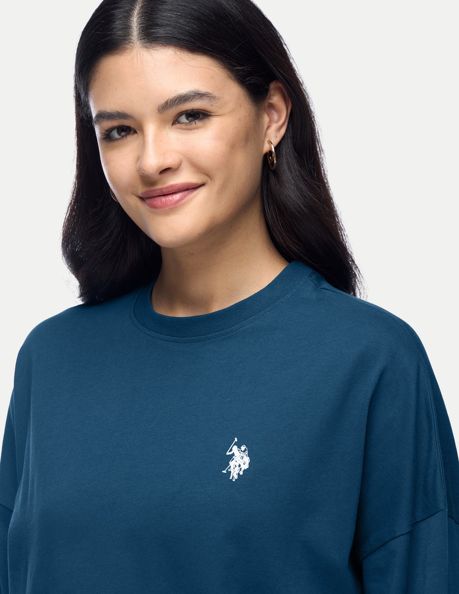 Solid Regular Fit T-Shirt Teal - U.S. Polo Assn. India | Large