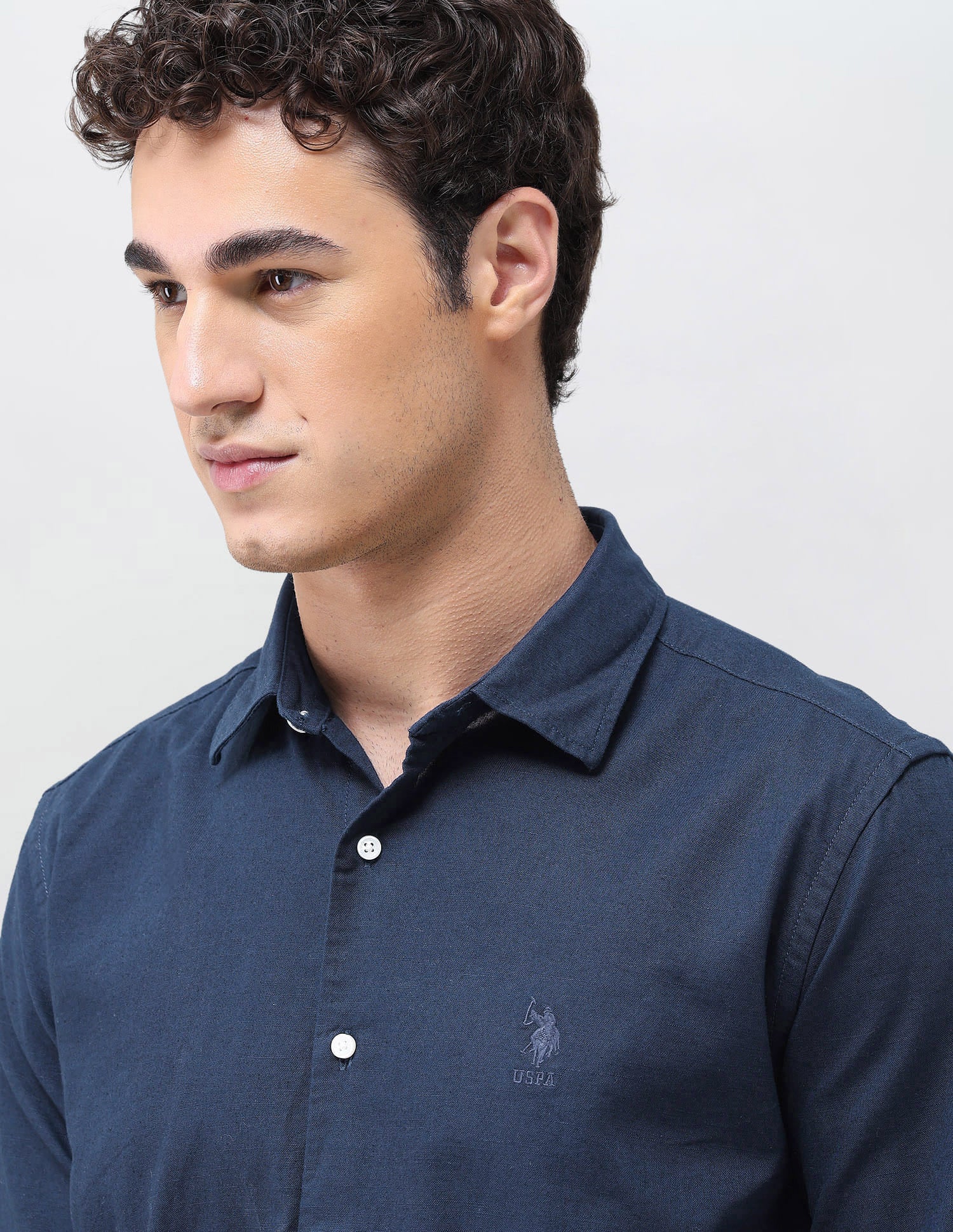 Vertical Striped Regular Fit Shirt Blue - U.S. Polo Assn. India | Large